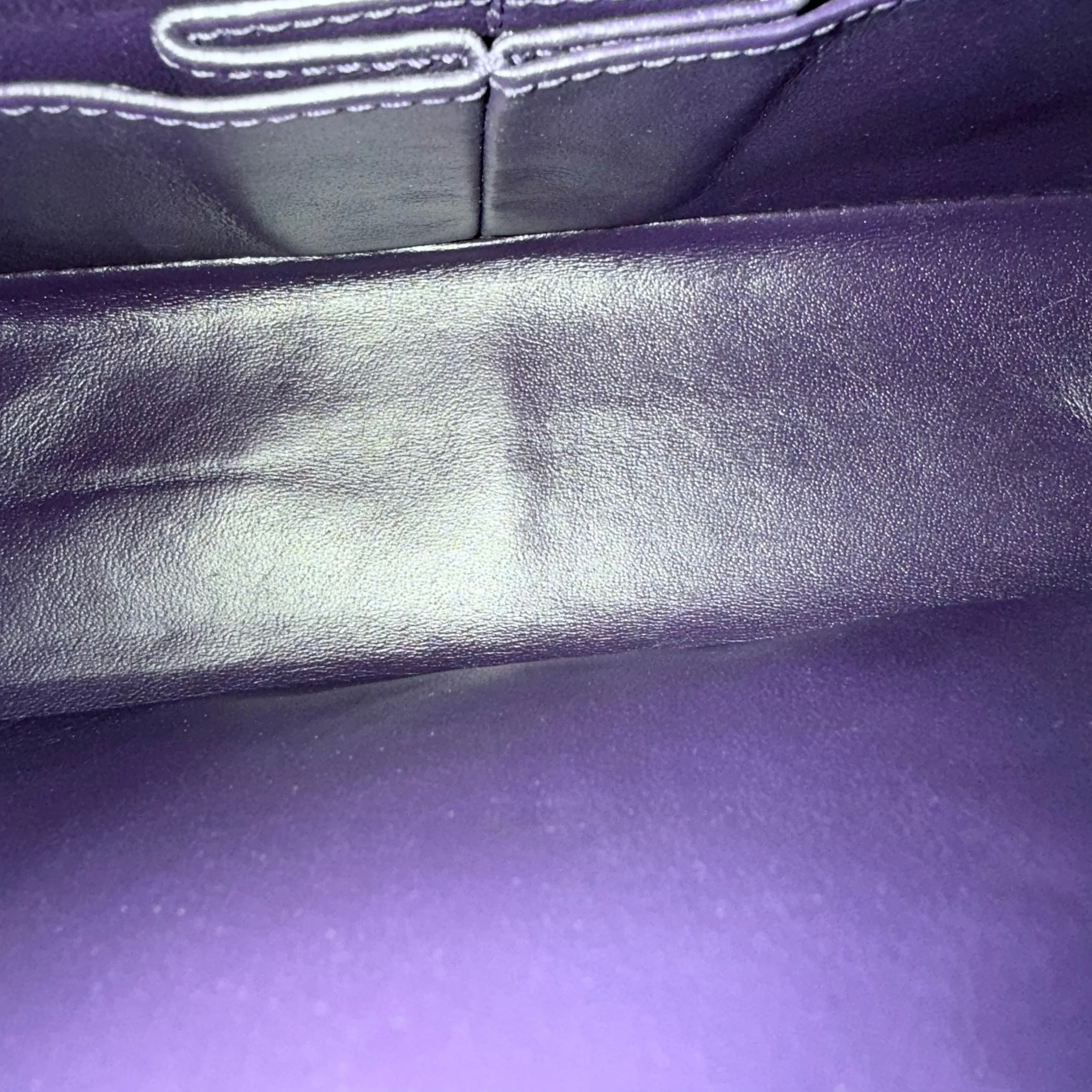 Chanel 2.55 Reissue 225 - Quilted Aged Calfskin Dark Violet Purple Aged Silver Hardware Series 17