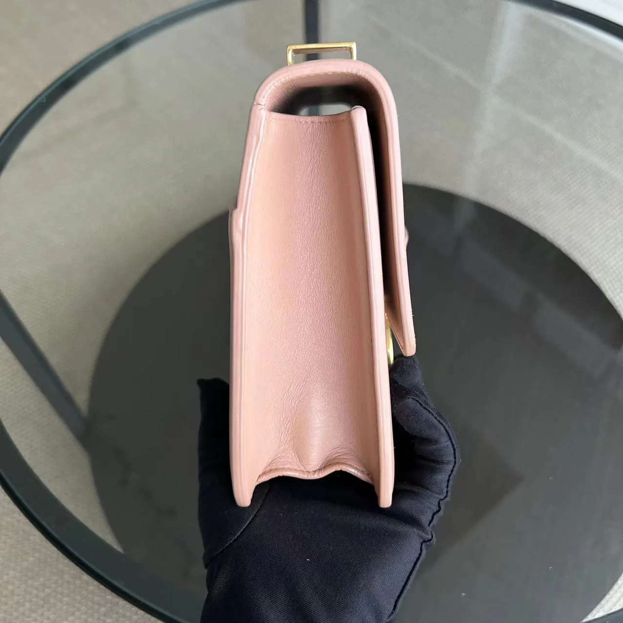 Dior 30 Montaigne Medium - Smooth Calfskin Nude Beige Golden Hardware