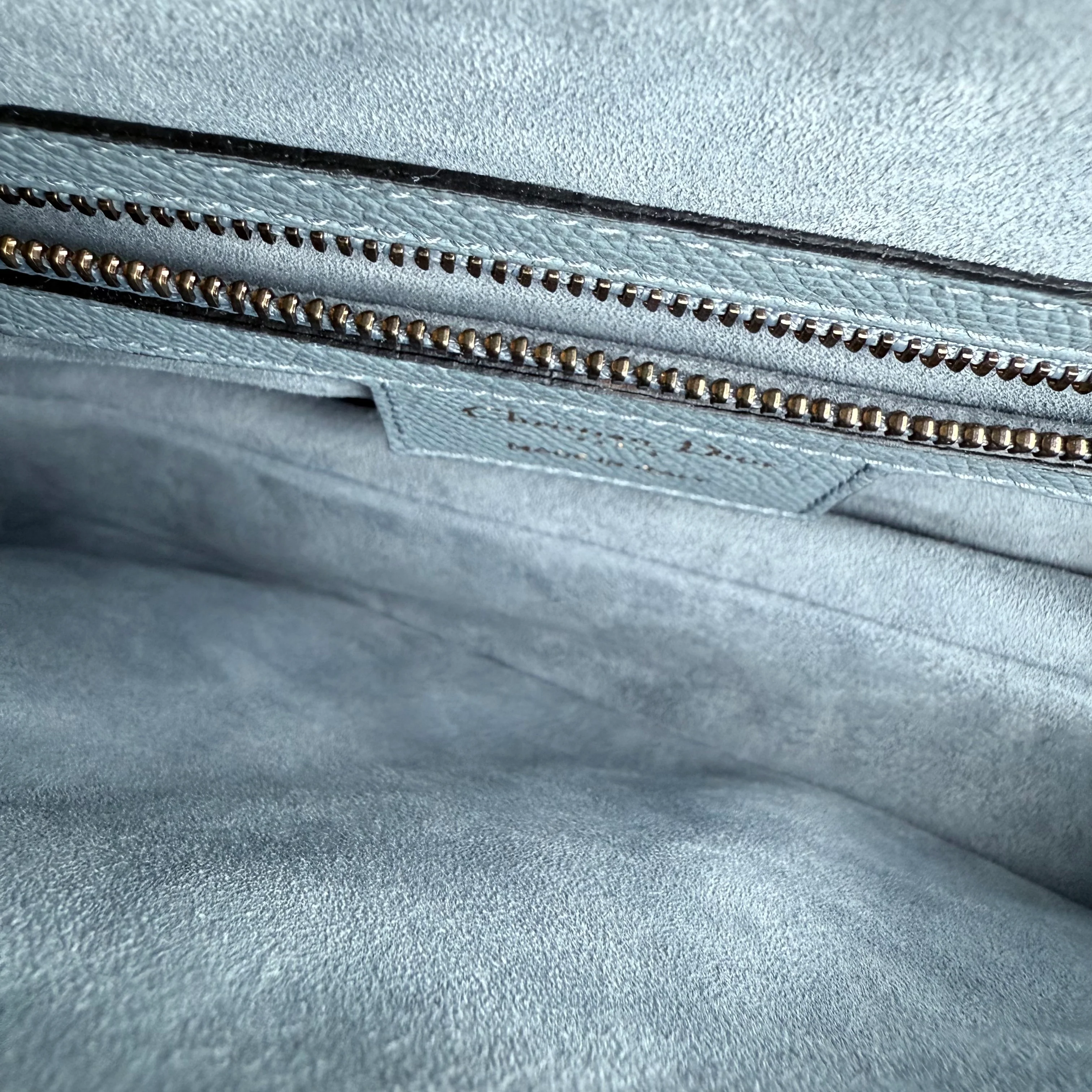 Dior Saddle Medium - 25CM Grained Calfskin Haze Blue Gold Hardware