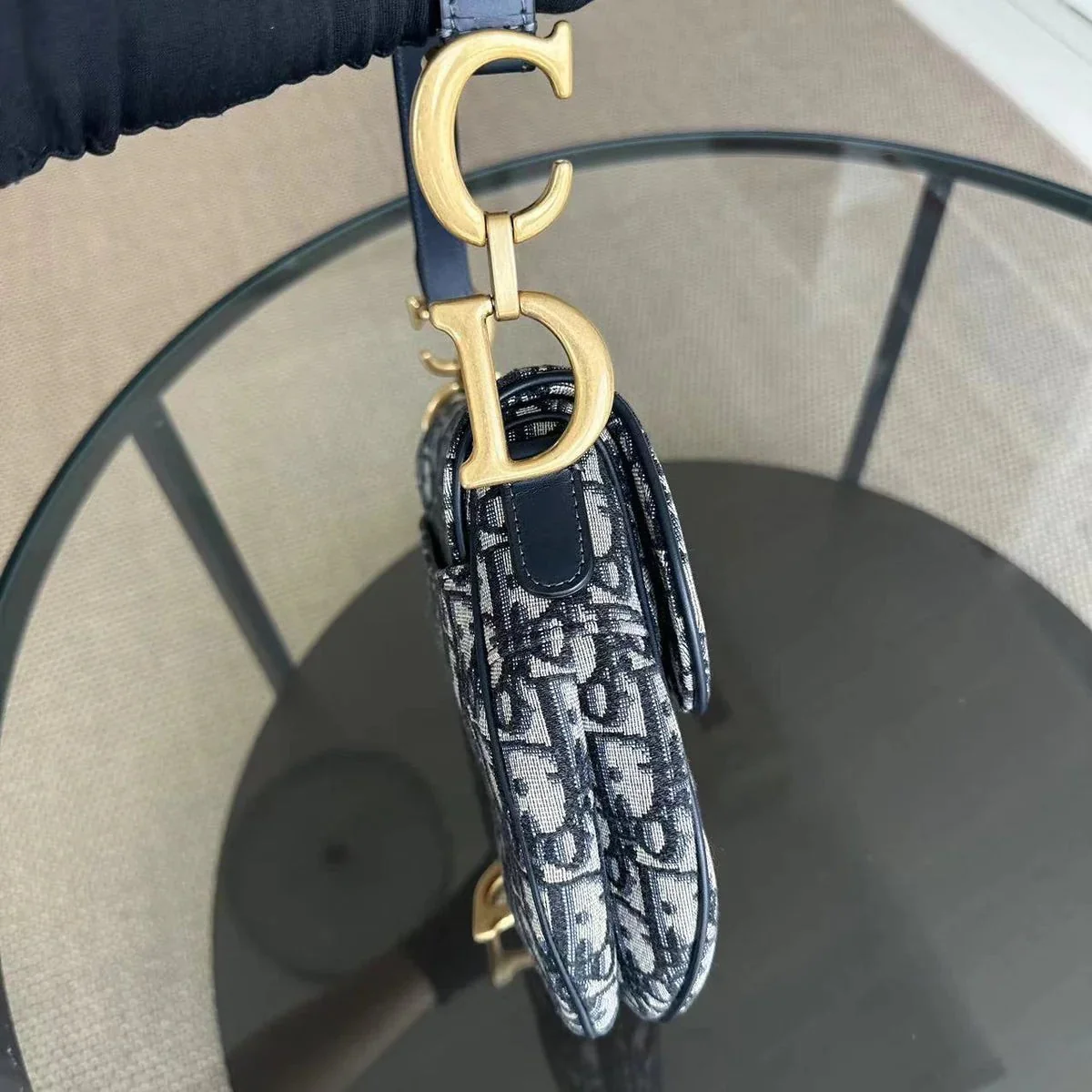 Dior Saddle Medium - Oblique Canvas Gold Hardware