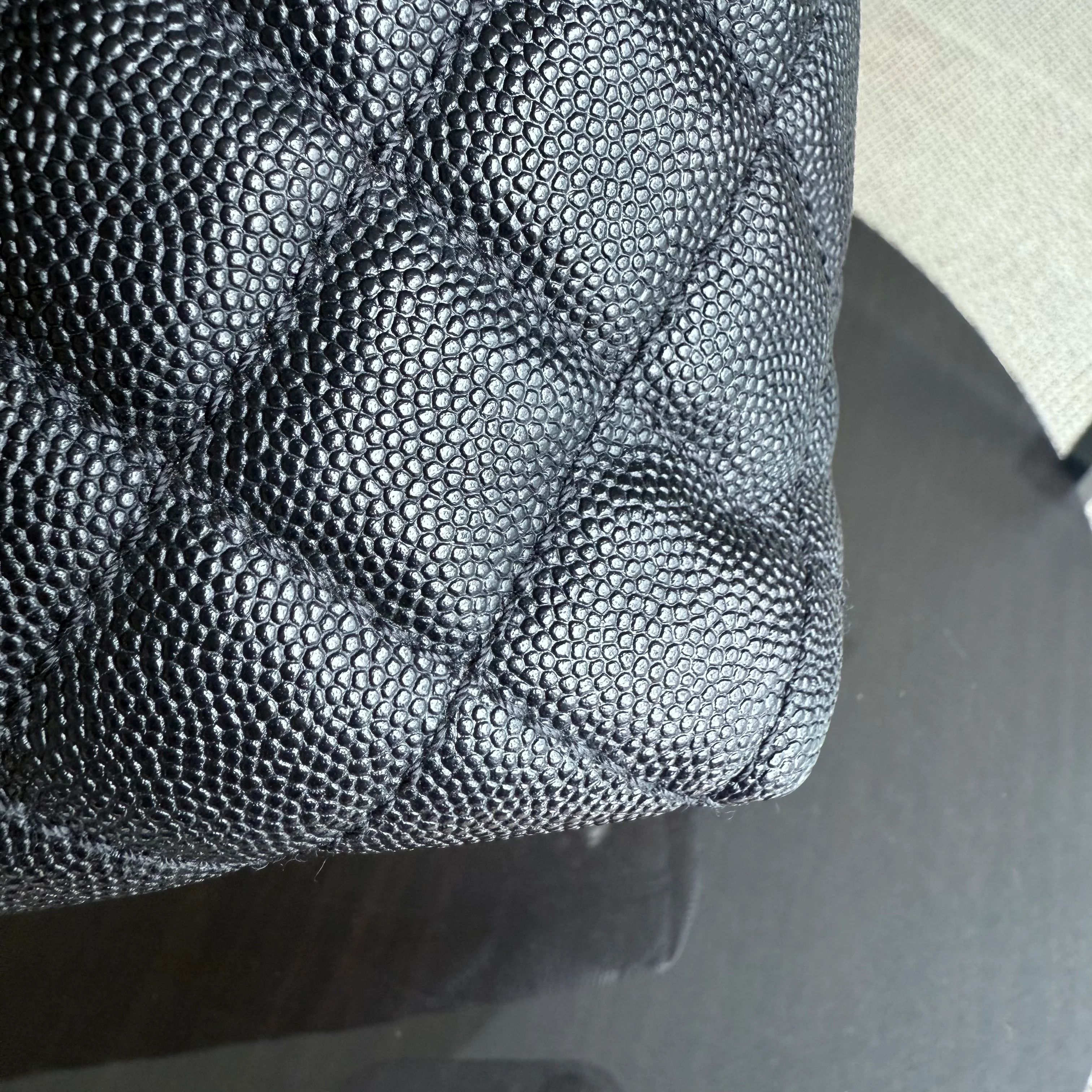 Chanel Coco Handle Large - Caviar 34CM Quilted Black Ruthenium Silver Hardware Series 23