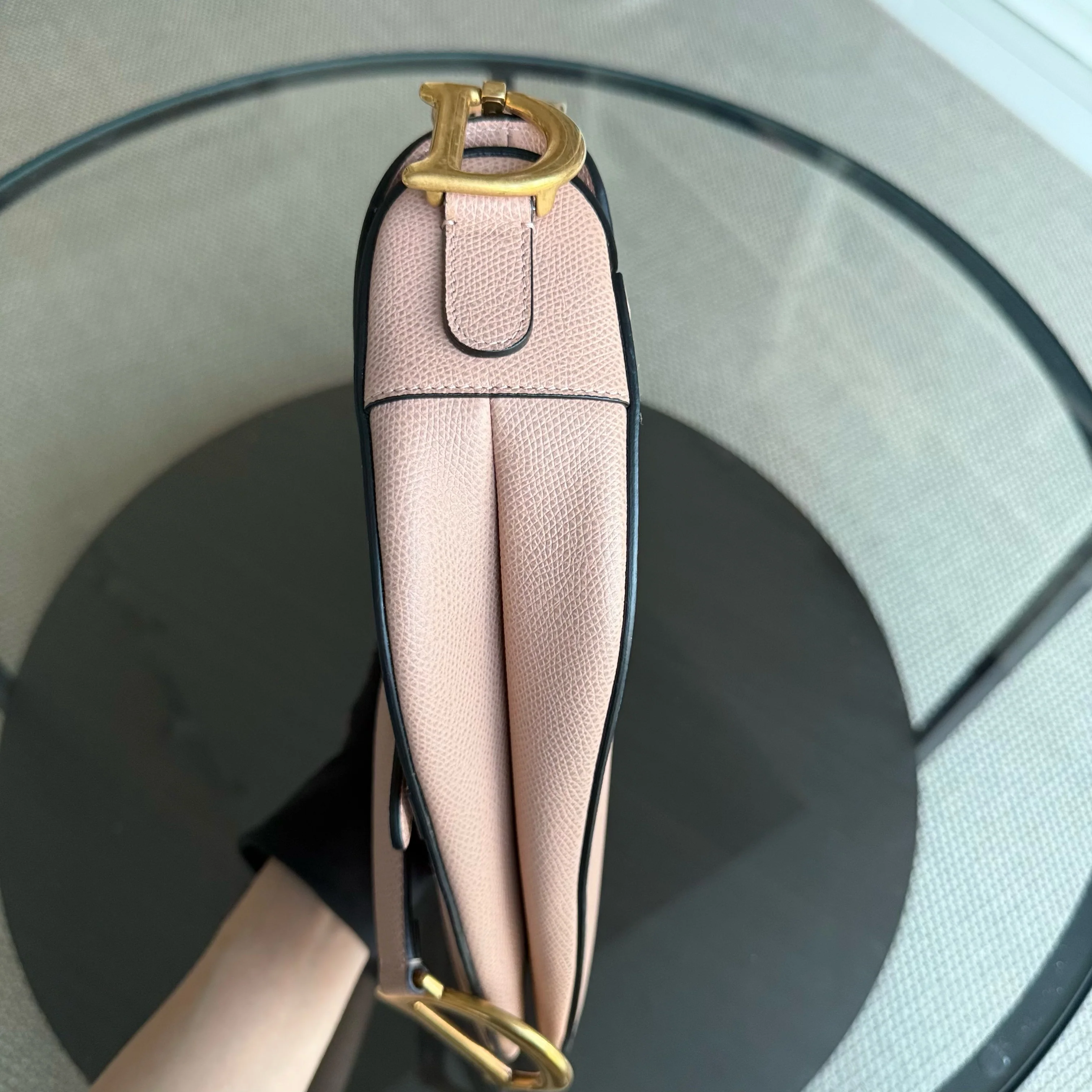 Dior Saddle Medium - Grained Calfskin Nude Pink Blush Gold Hardware