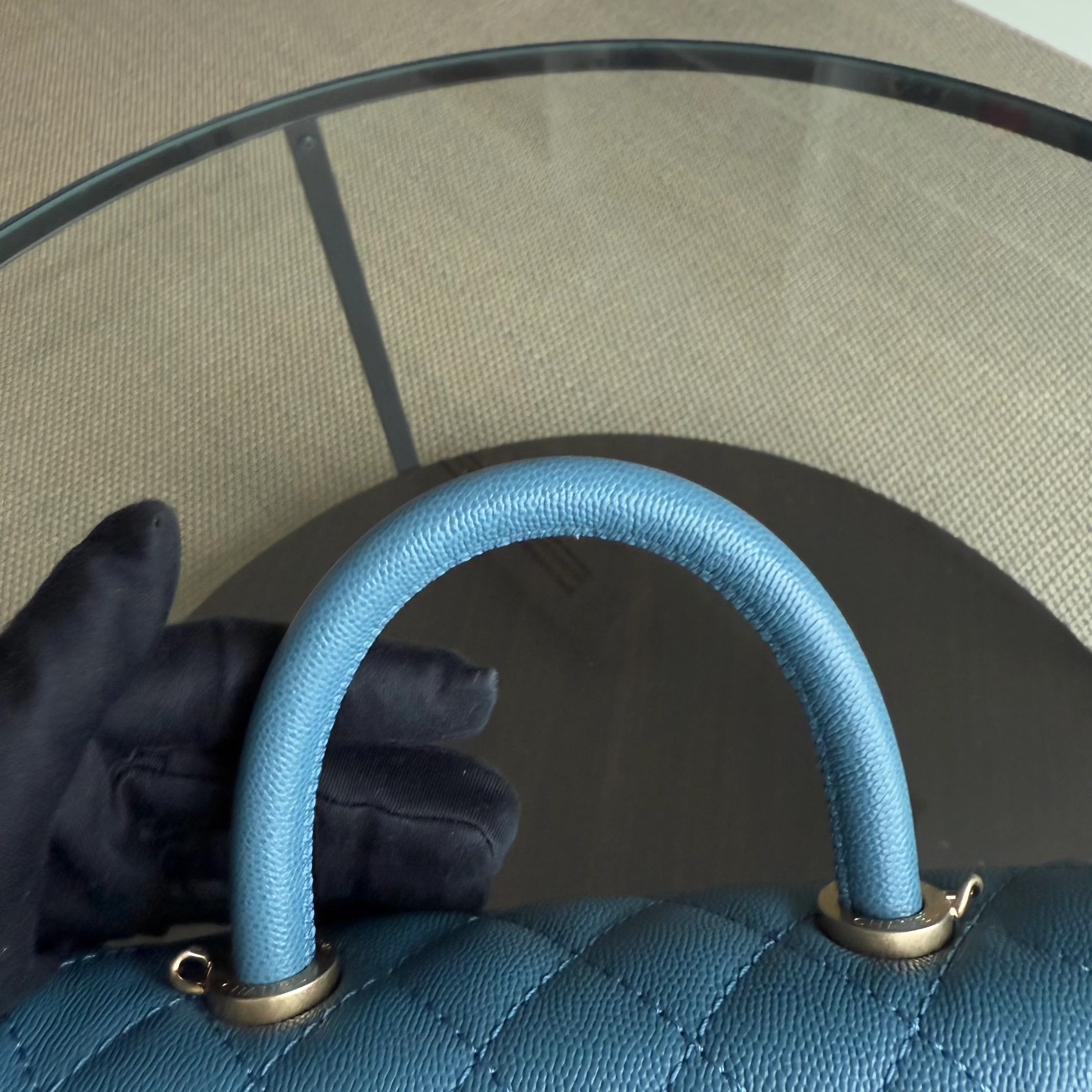 Deposit of Chanel Coco Handle Small - Caviar Quilted Blue Gold Hardware Series 25 (half amount of total)