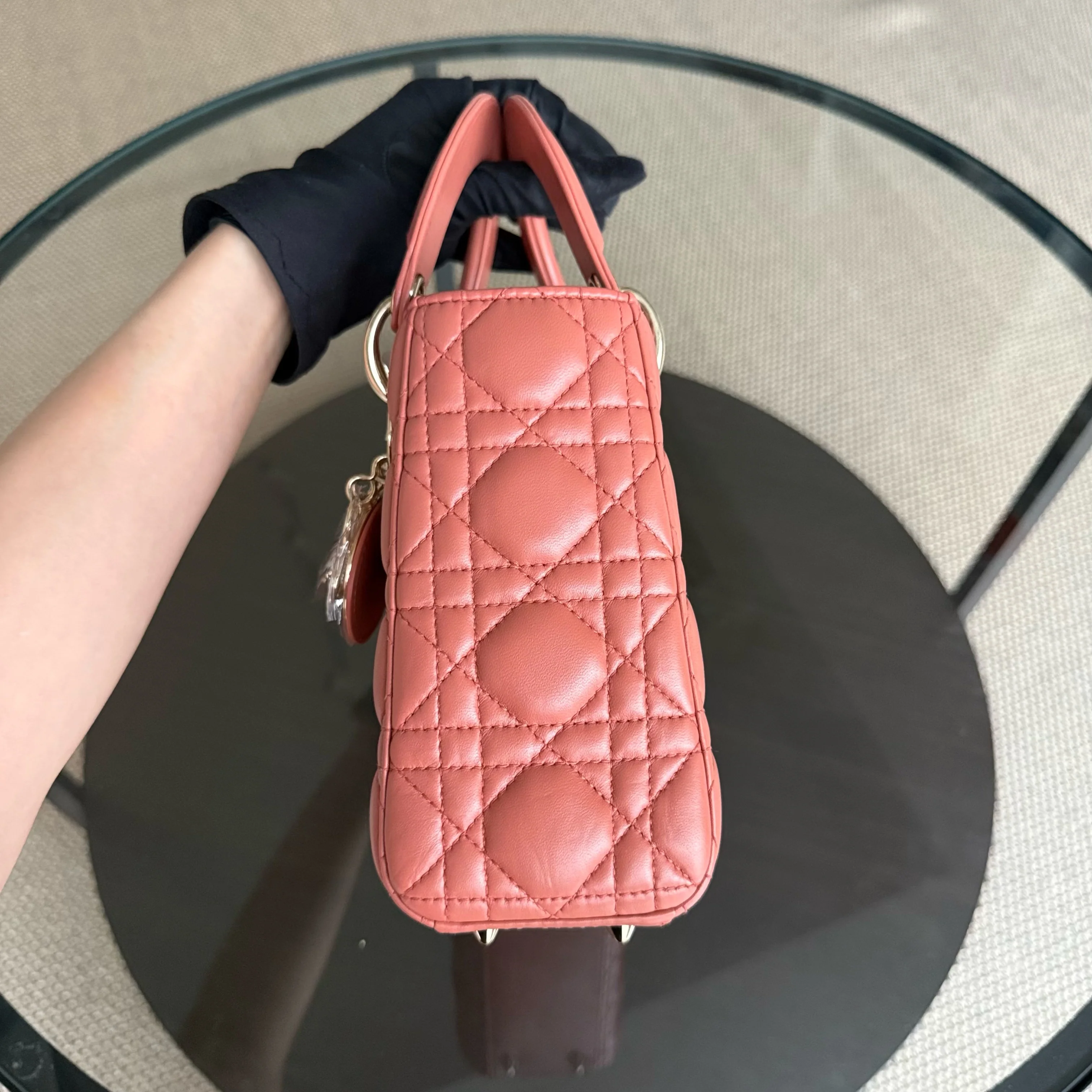 Dior Lady Small ABC Flap - Cannage Lambskin Caramel Gold Hardware MyABC