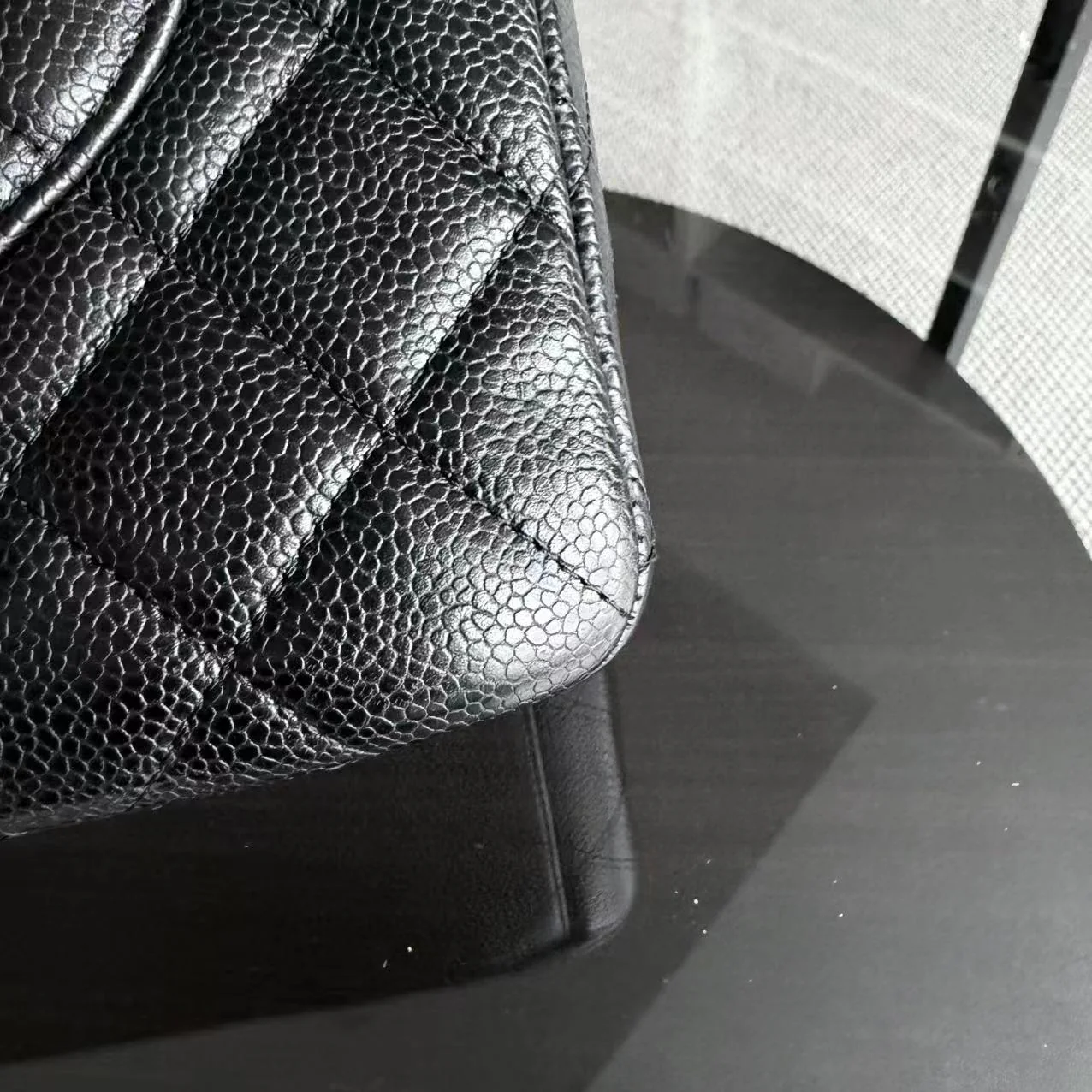 Chanel Classic Flap Maxi - Single Flap 33CM Quilted Caviar Black Silver Hardware