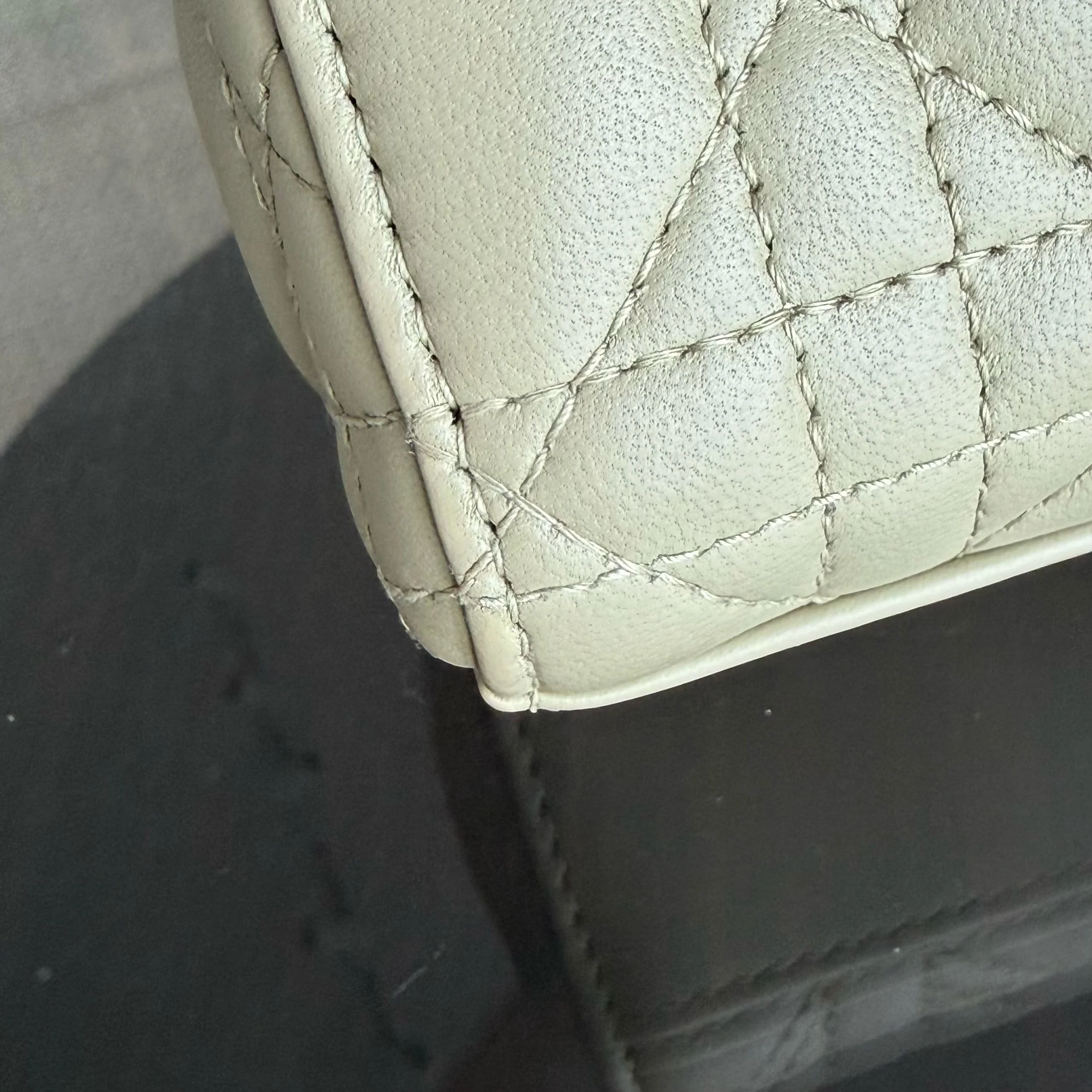 Dior D-Joy Medium - Cannage Lambskin Light Lime Beige Gold Hardware