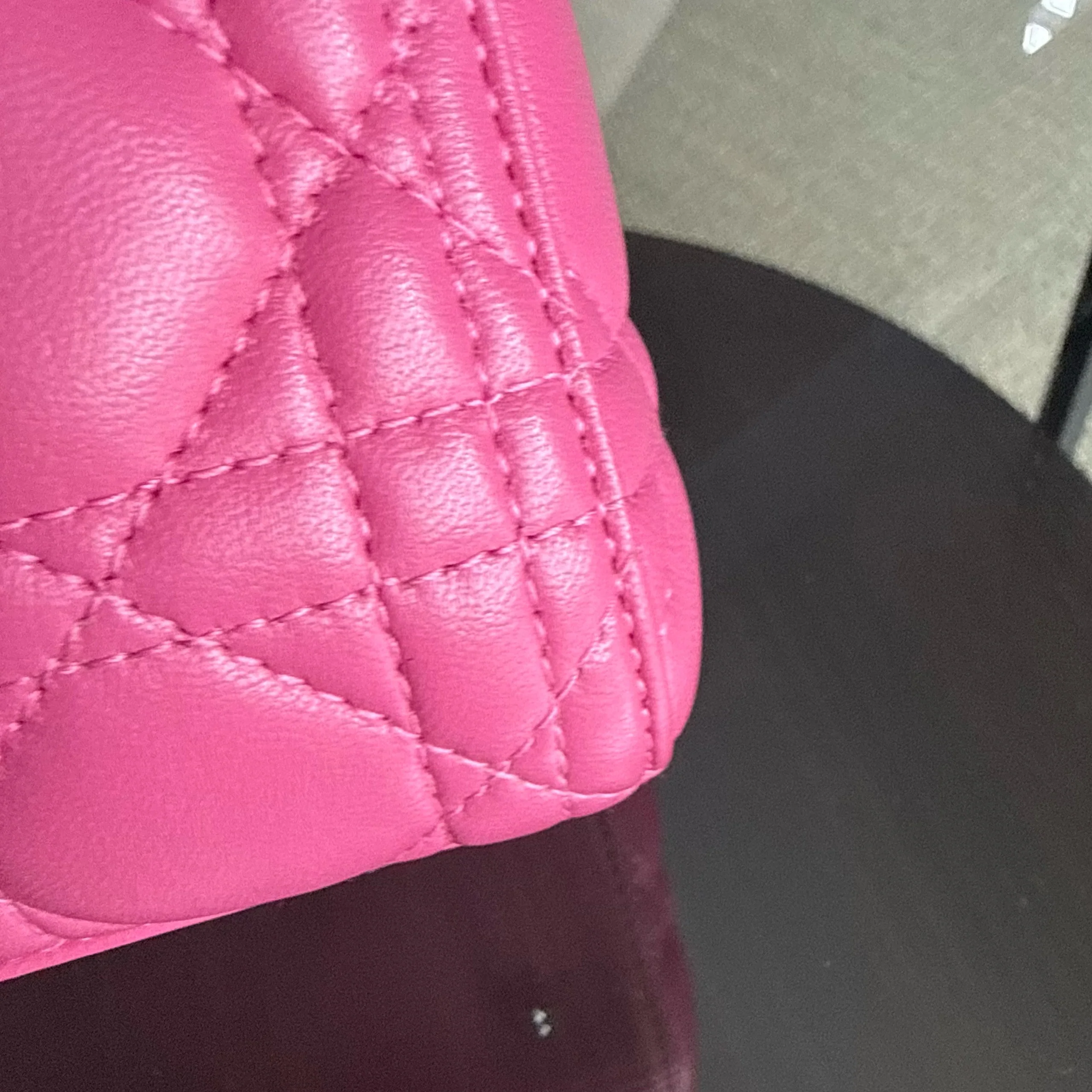 Dior Lady Medium - Cannage Lambskin Barbie Pink Silver Hardware Strap