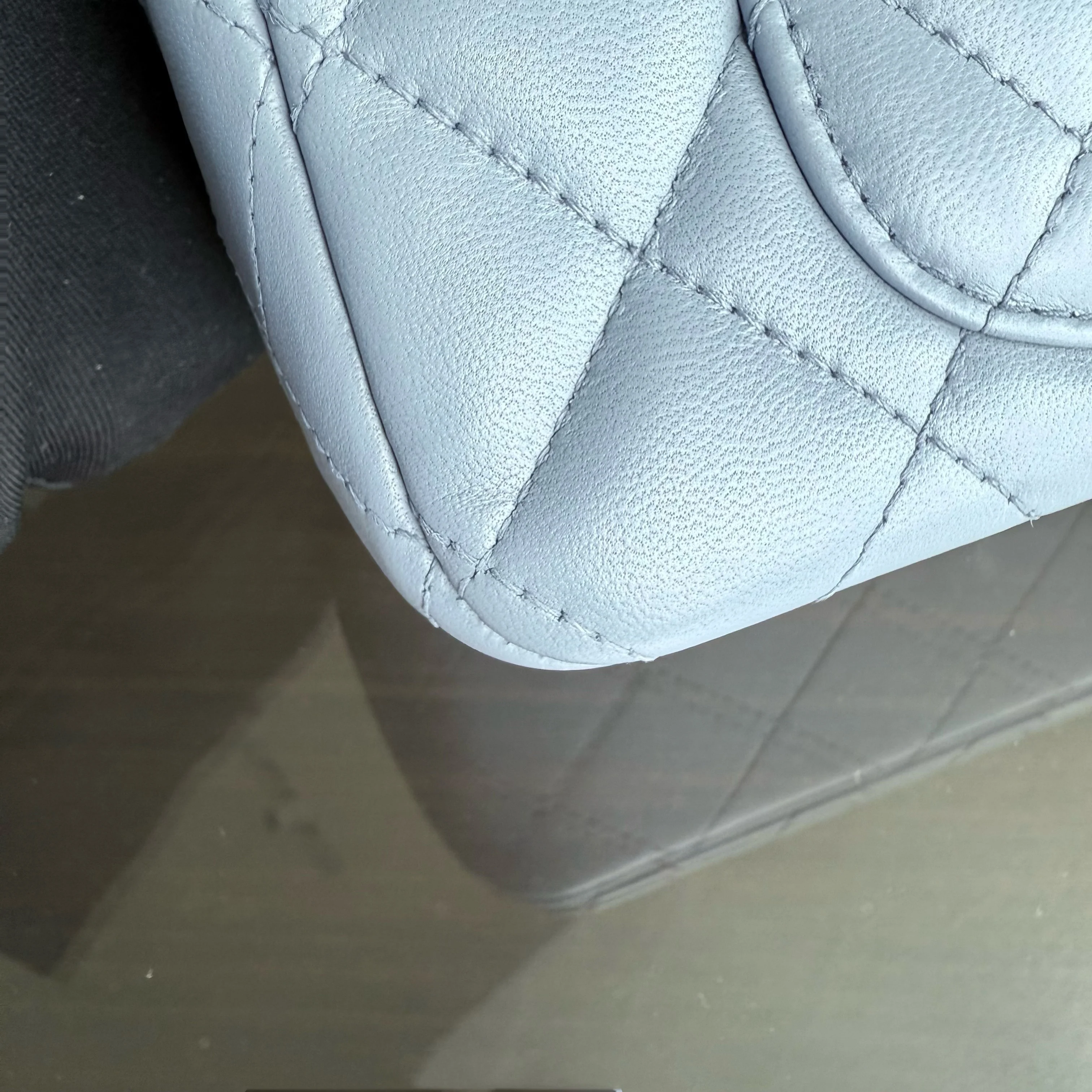 Chanel Classic Flap Mini - 20CM Quilted Lambskin Blue Silver Hardware Series 16