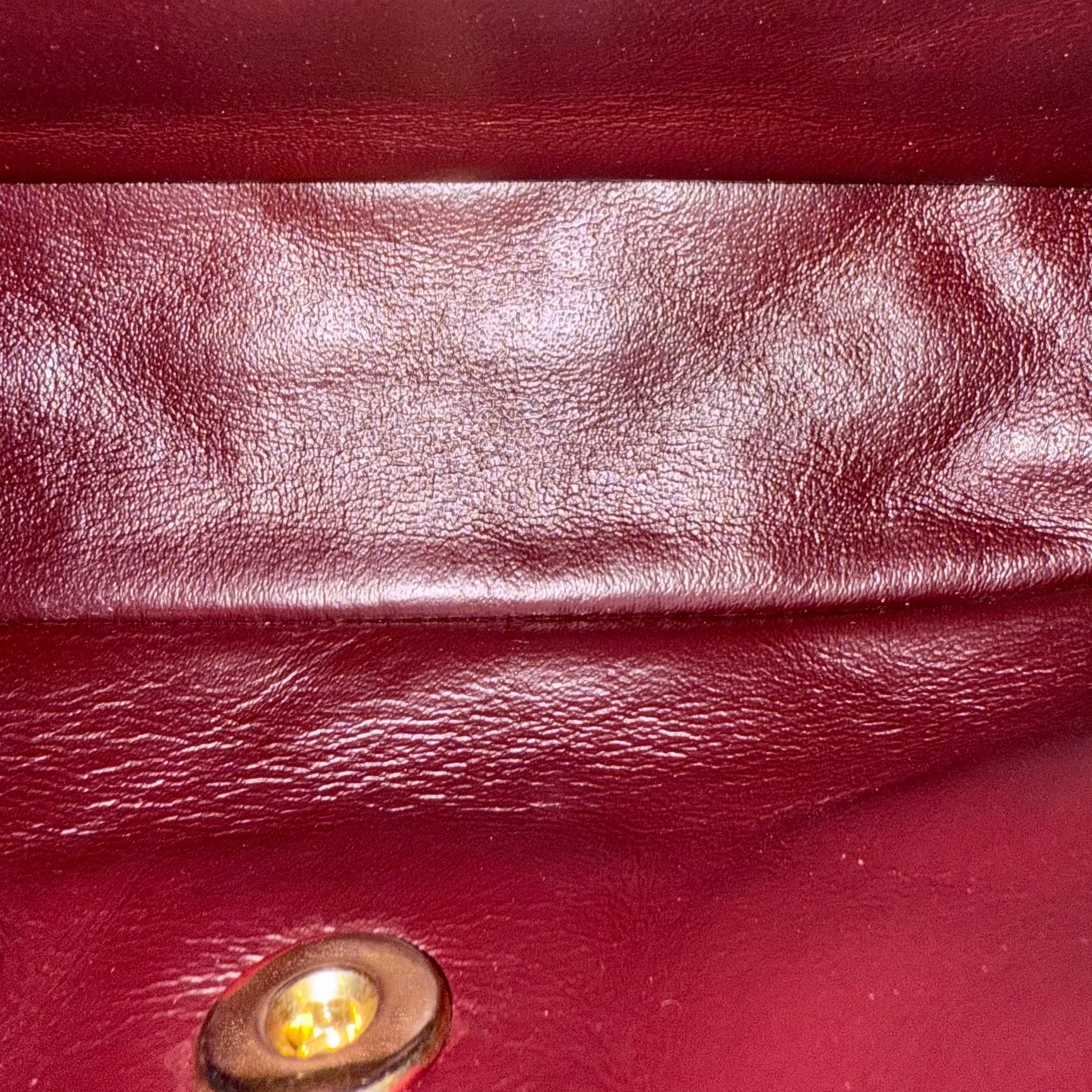 Chanel Seasonal Flap - Two Tone Quilted Lambskin Red Grey Golden Hardware Series 23