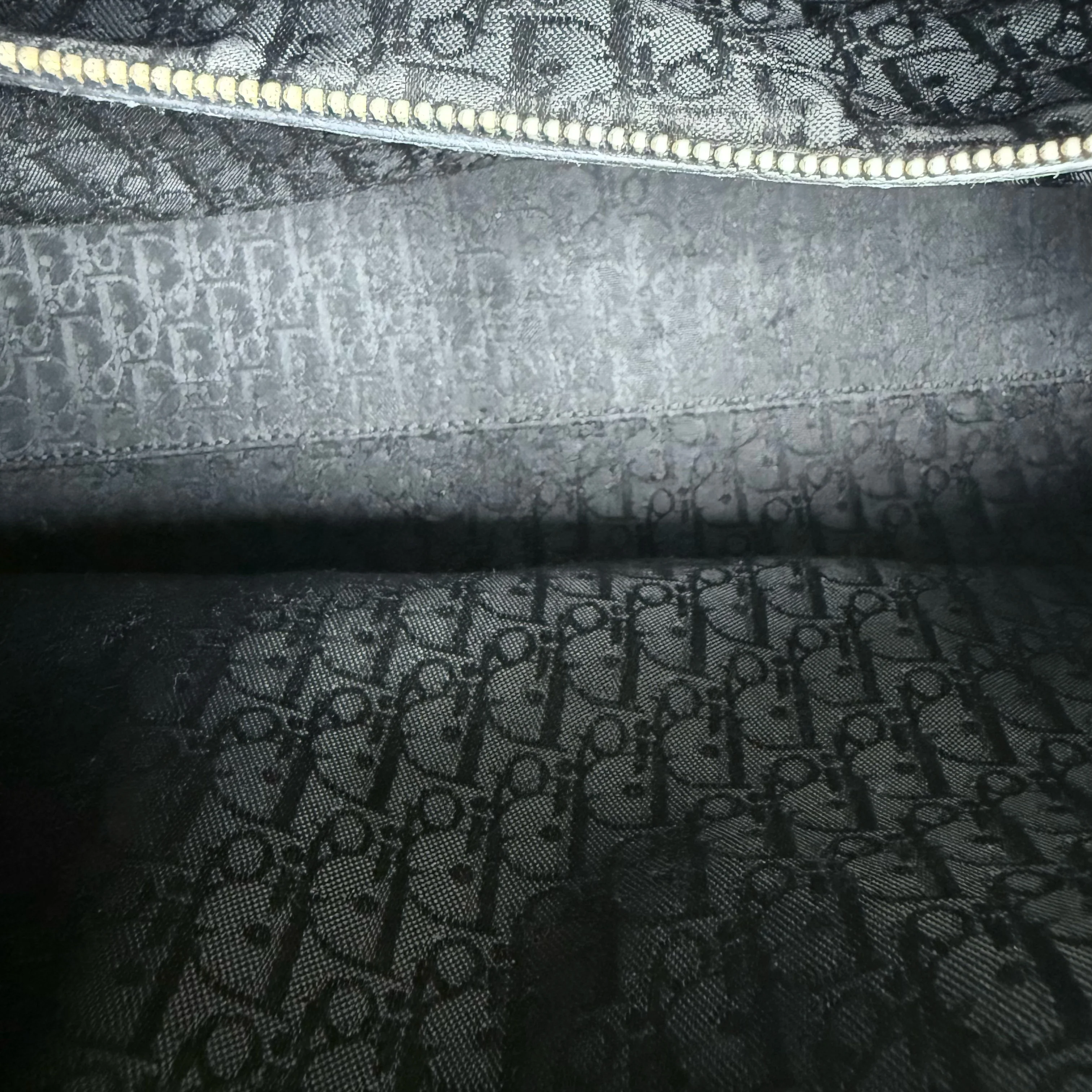 Dior Lady Large - Patent Calfskin Black Gold Hardware NO STRAP