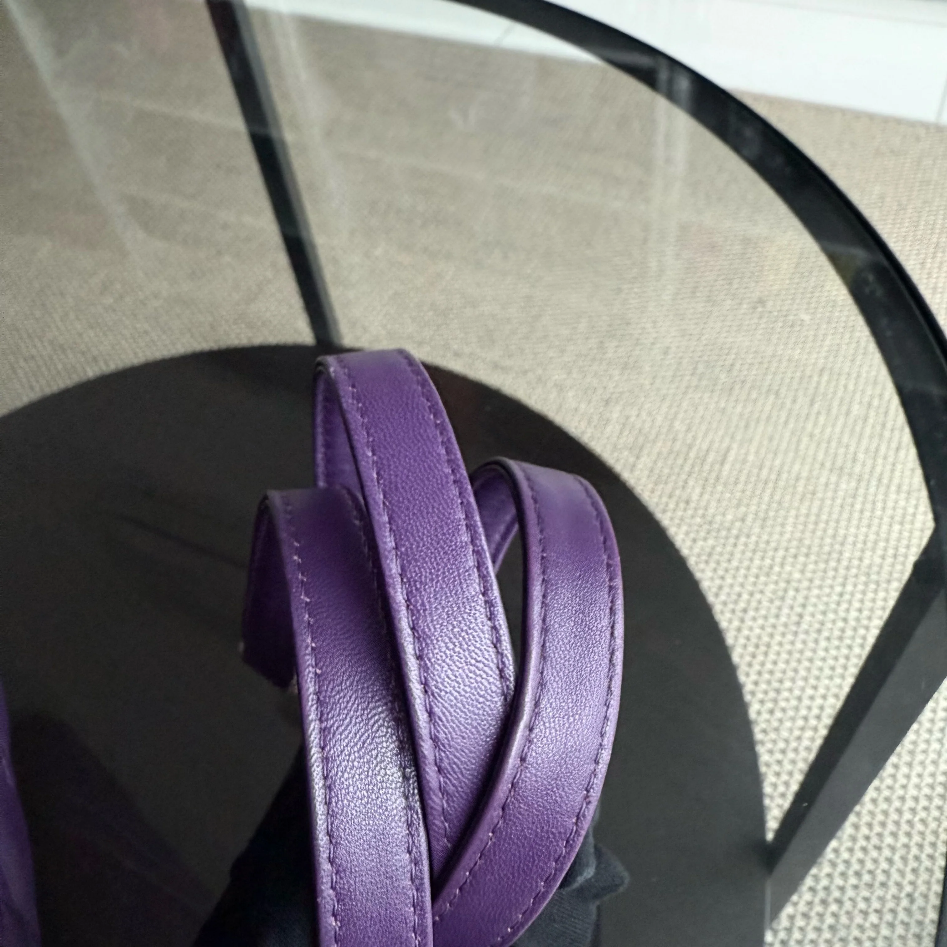 Dior Lady Medium - Cannage Lambskin Purple Silver Hardware