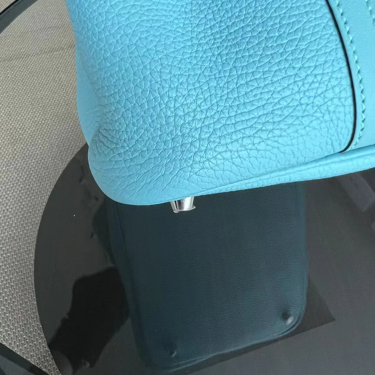 Deposit of Hermes Picotin 22 Clemence Blue Atoll Silver Hardware