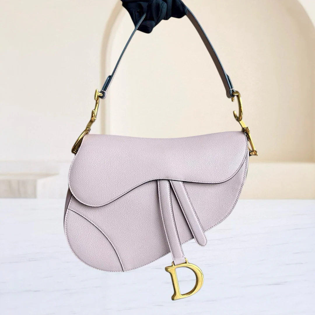 Dior Saddle Medium - Caviar Light Pink Gold Hardware