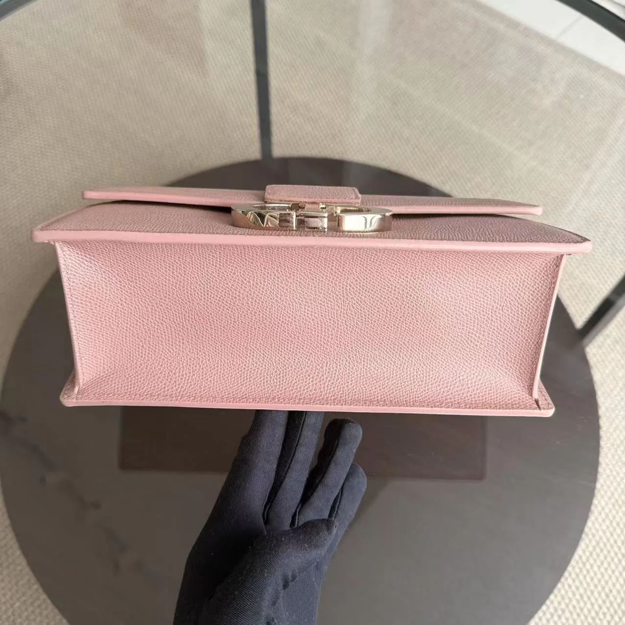 Dior 30 Montaigne Chain Bag - Caviar Grained Calfskin Nude Pink Gold Hardware