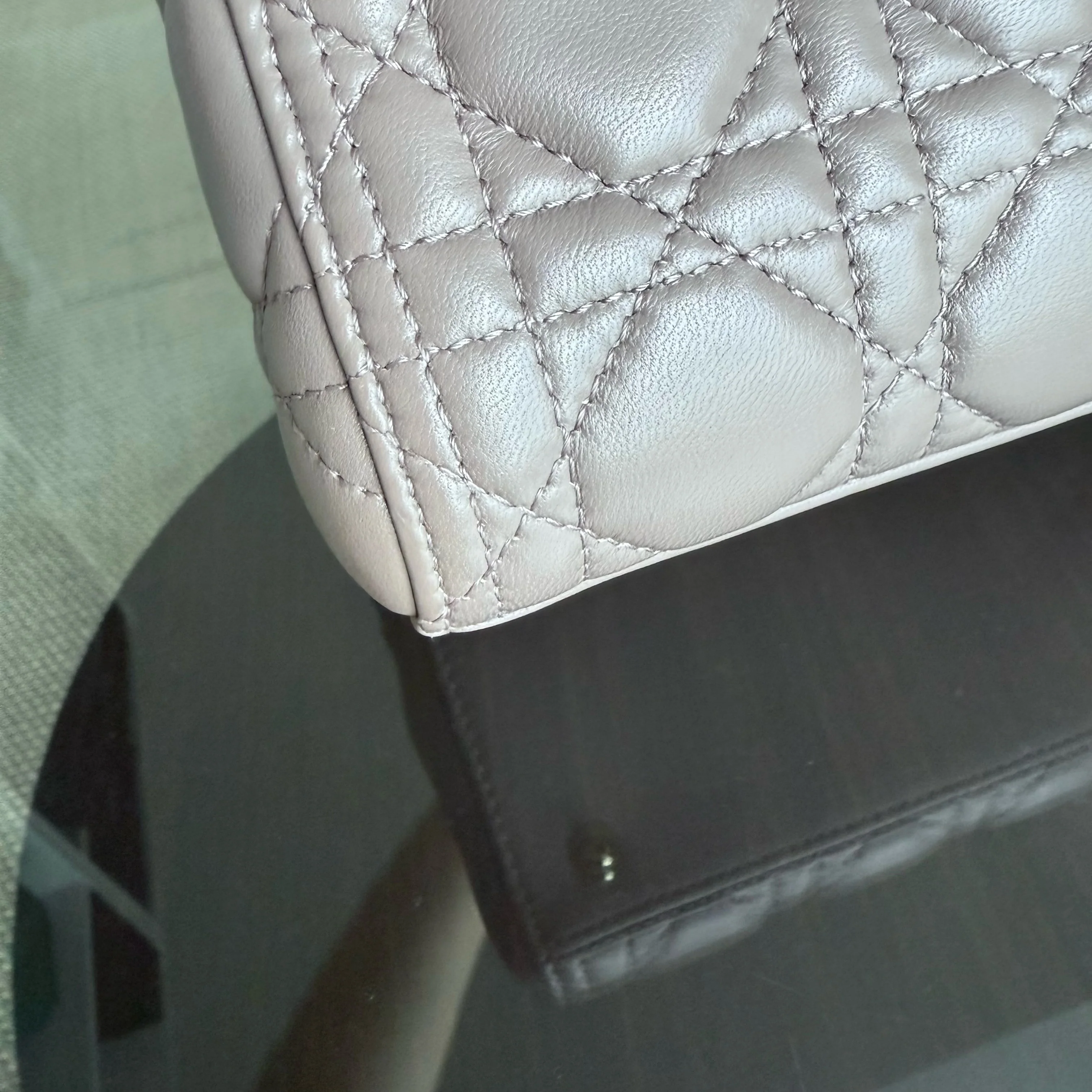 Dior Lady Medium - Canange Lambskin Blush Gold Hardware