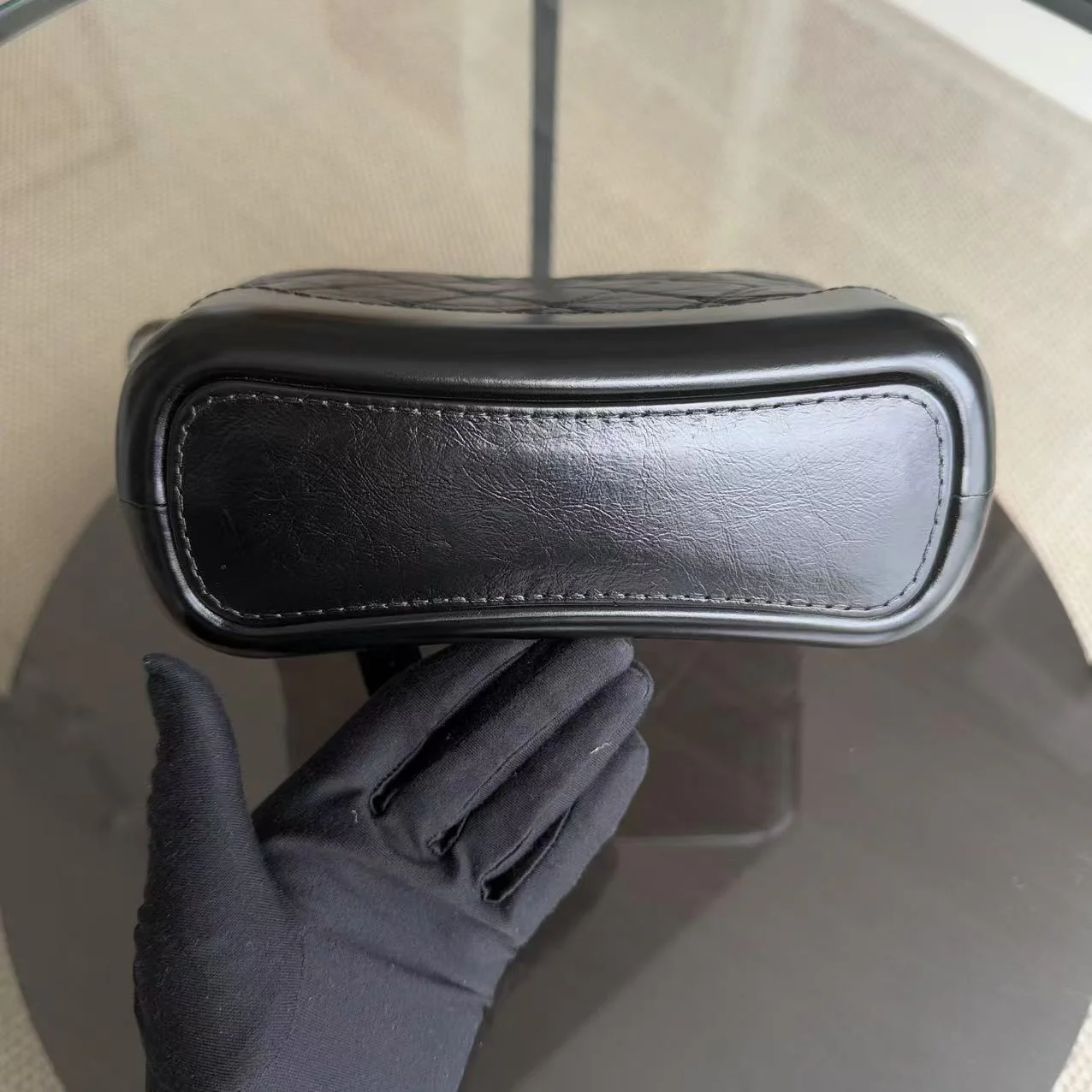 Chanel Gabrielle Small - Quilted Calfskin Black Two-tone Gold Hardware Series 24