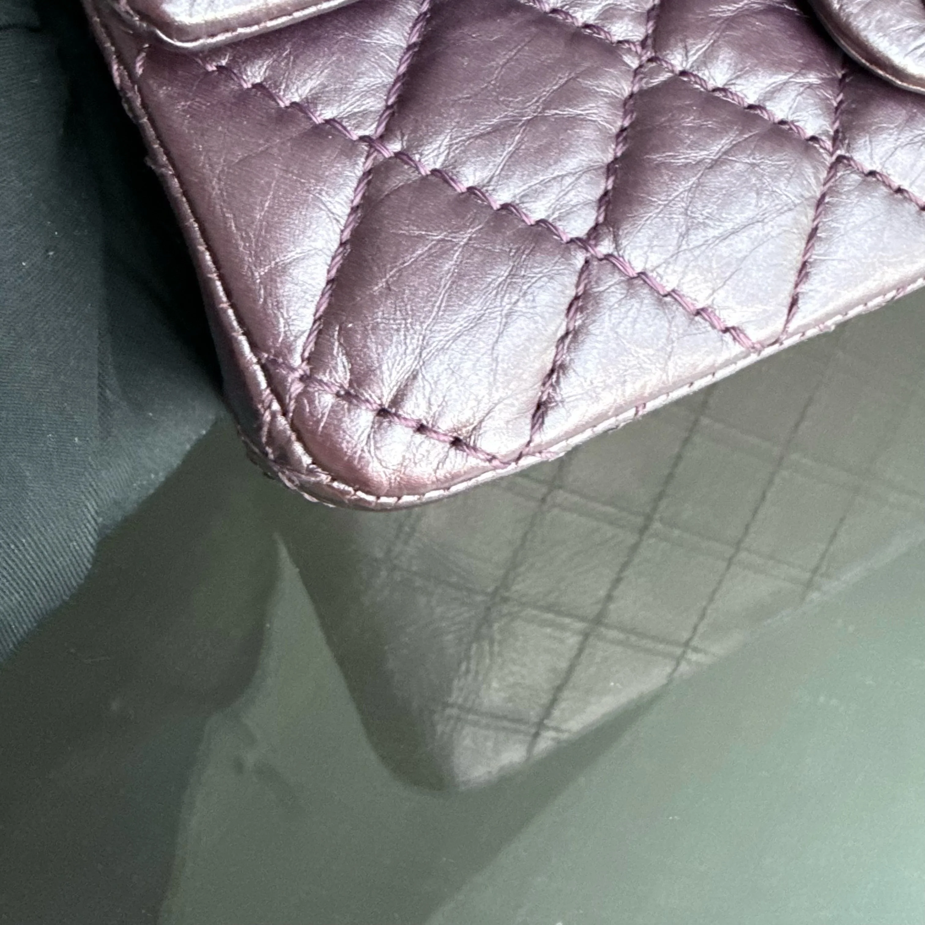 Chanel 2.55 Reissue Mini - 20CM Quilted Calfskin Purple Silver Hardware Series 16