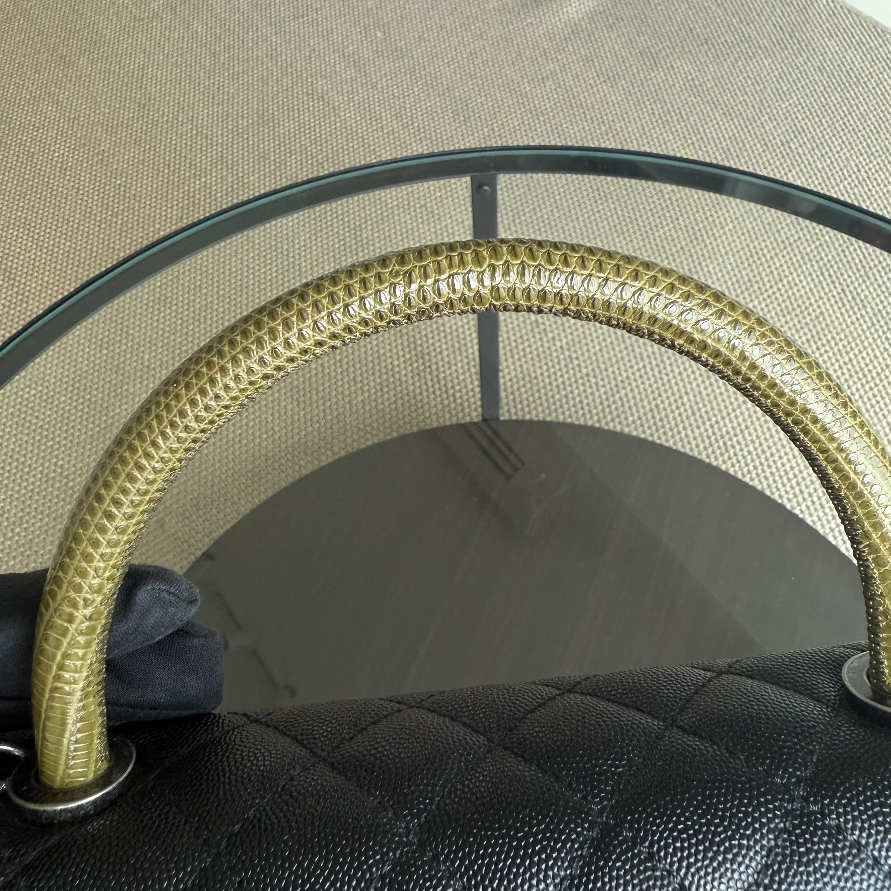 Chanel Coco Handle Large - Caviar 34CM Quilted Black Ruthenium Silver Hardware Series 23