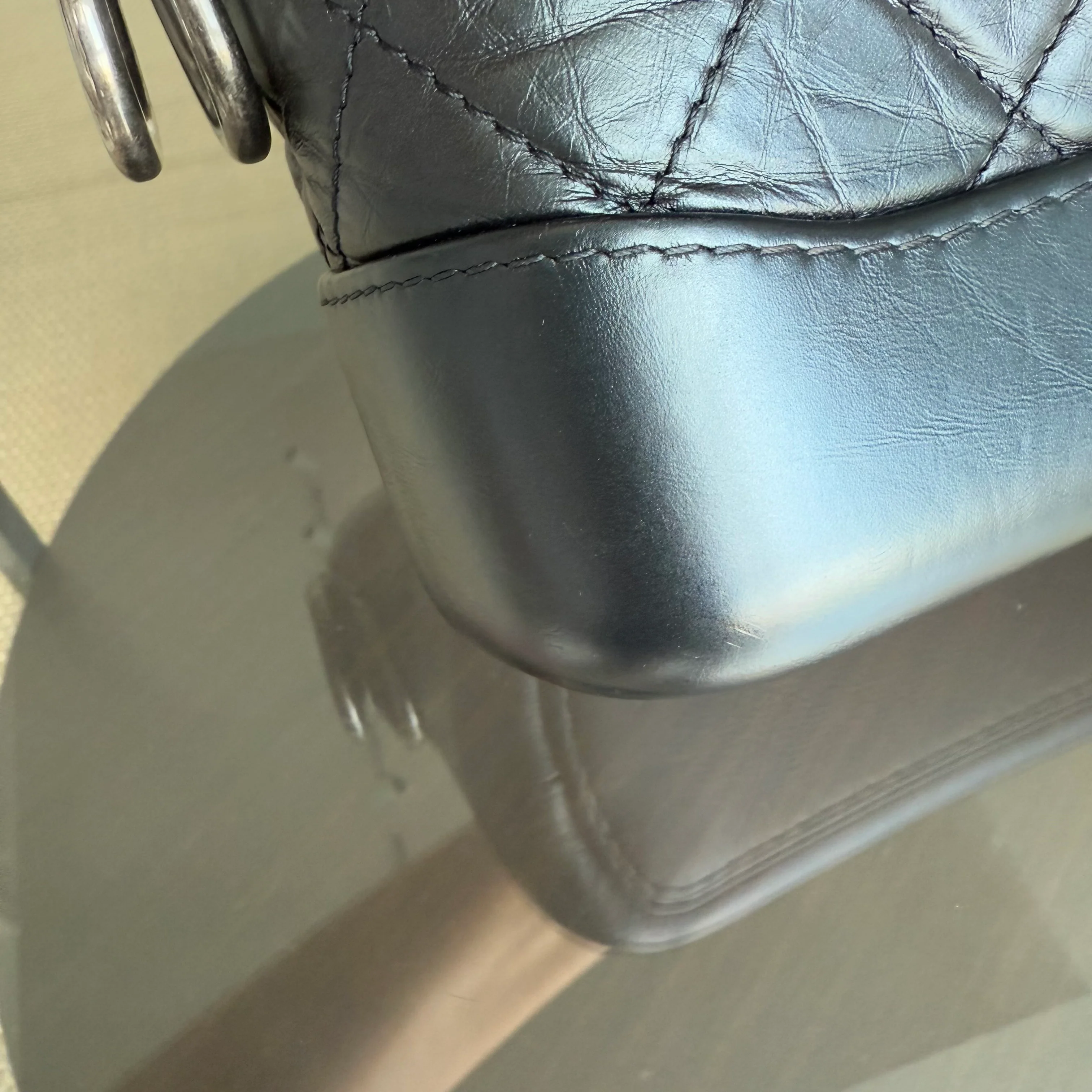 Chanel Gabrielle Small - Quilted Calfskin Black Gold Hardware