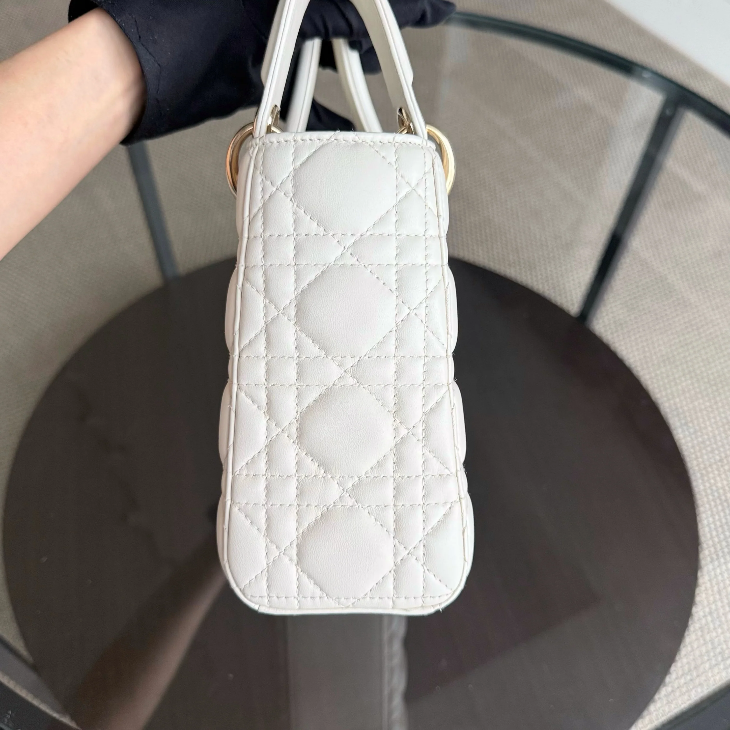 Dior MyABC Lady Small - Cannage Lambskin White Gold Hardware