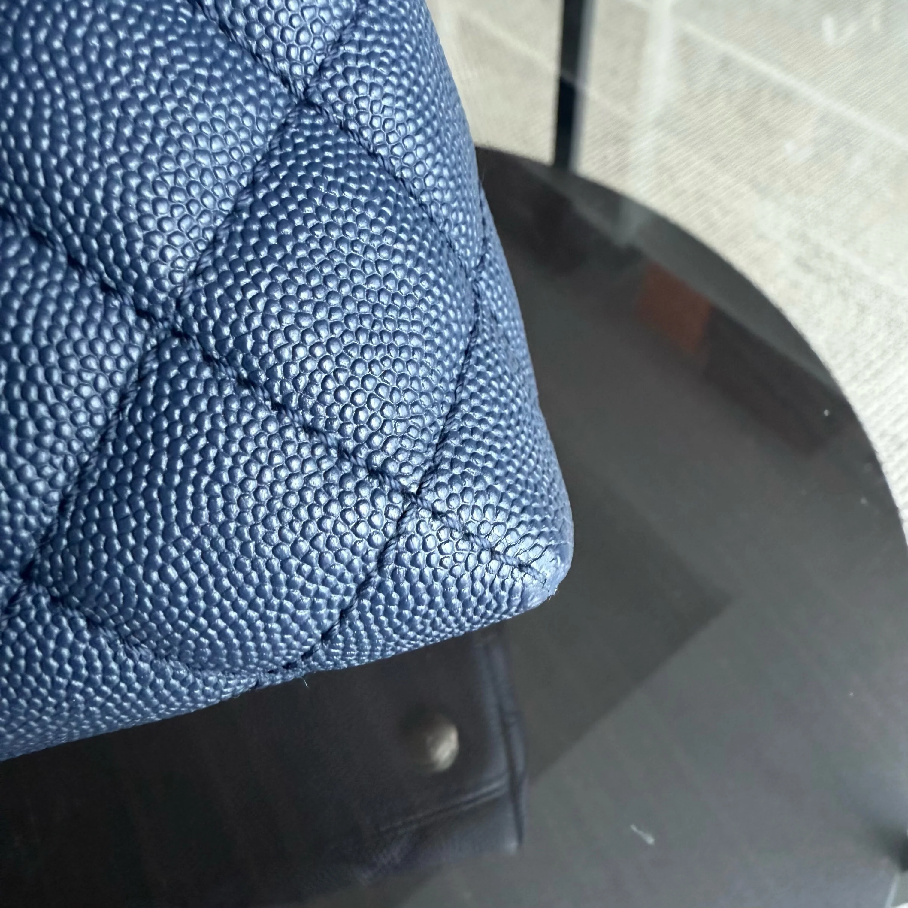 Chanel Coco Handle Small - Caviar Quilted Grained Calfskin Dark Blue Gold Hardware Series 24