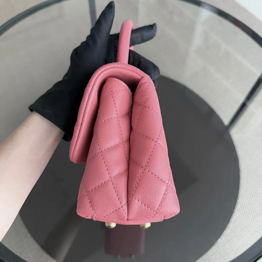 Chanel Coco Handle Small - Caviar Quitled Pink Gold Hardware Series 27
