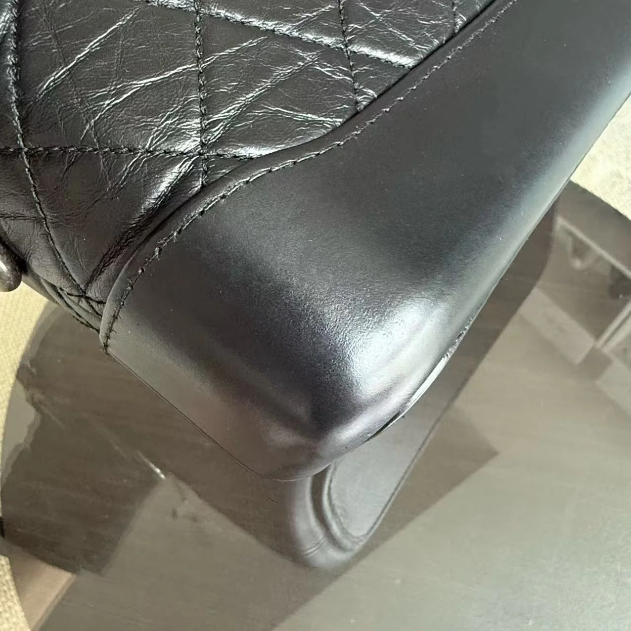 Chanel Gabrielle Small - Quilted Calfskin Black Two-tone Gold Hardware Series 27