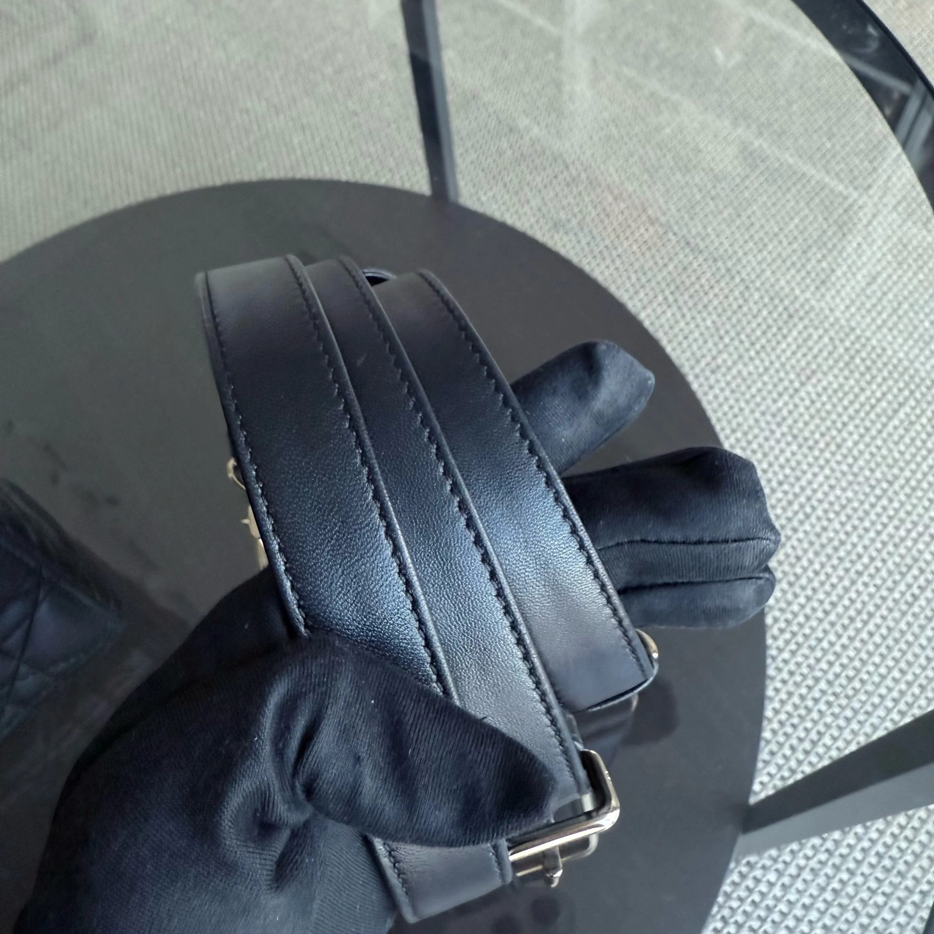 Dior D-Joy Medium - Cannage Lambskin Black Gold Hardware