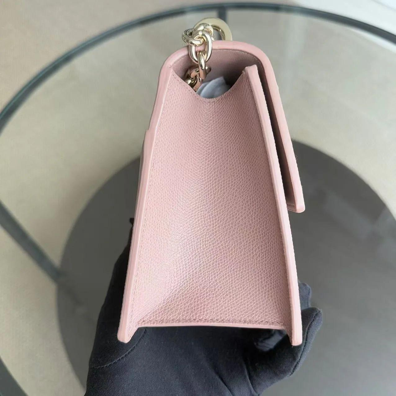 Dior 30 Montaigne Chain Bag - Caviar Grained Calfskin Nude Pink Gold Hardware