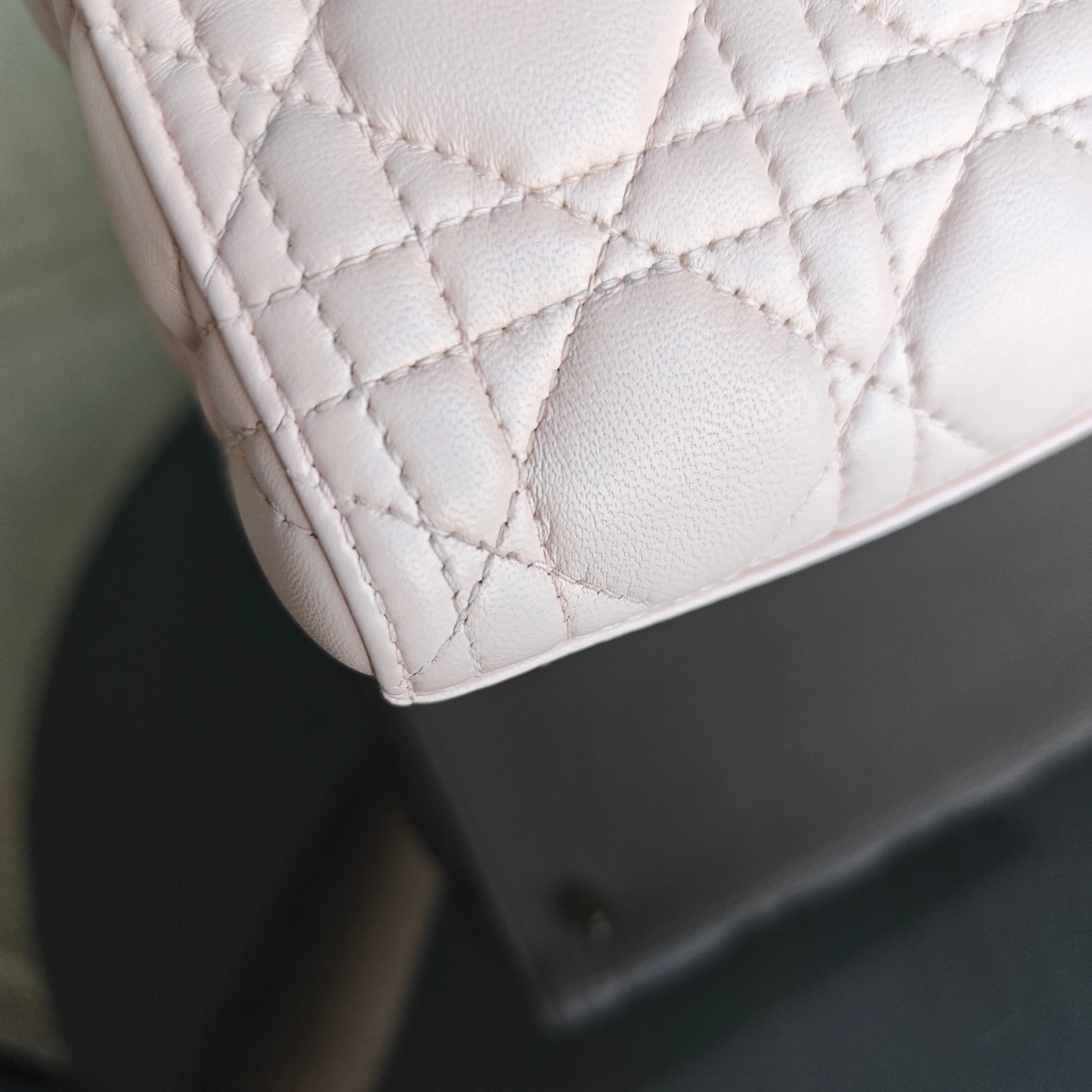 Dior Lady Medium - Cannage Lambskin Sakura Pink Gold Hardware NO STRAP