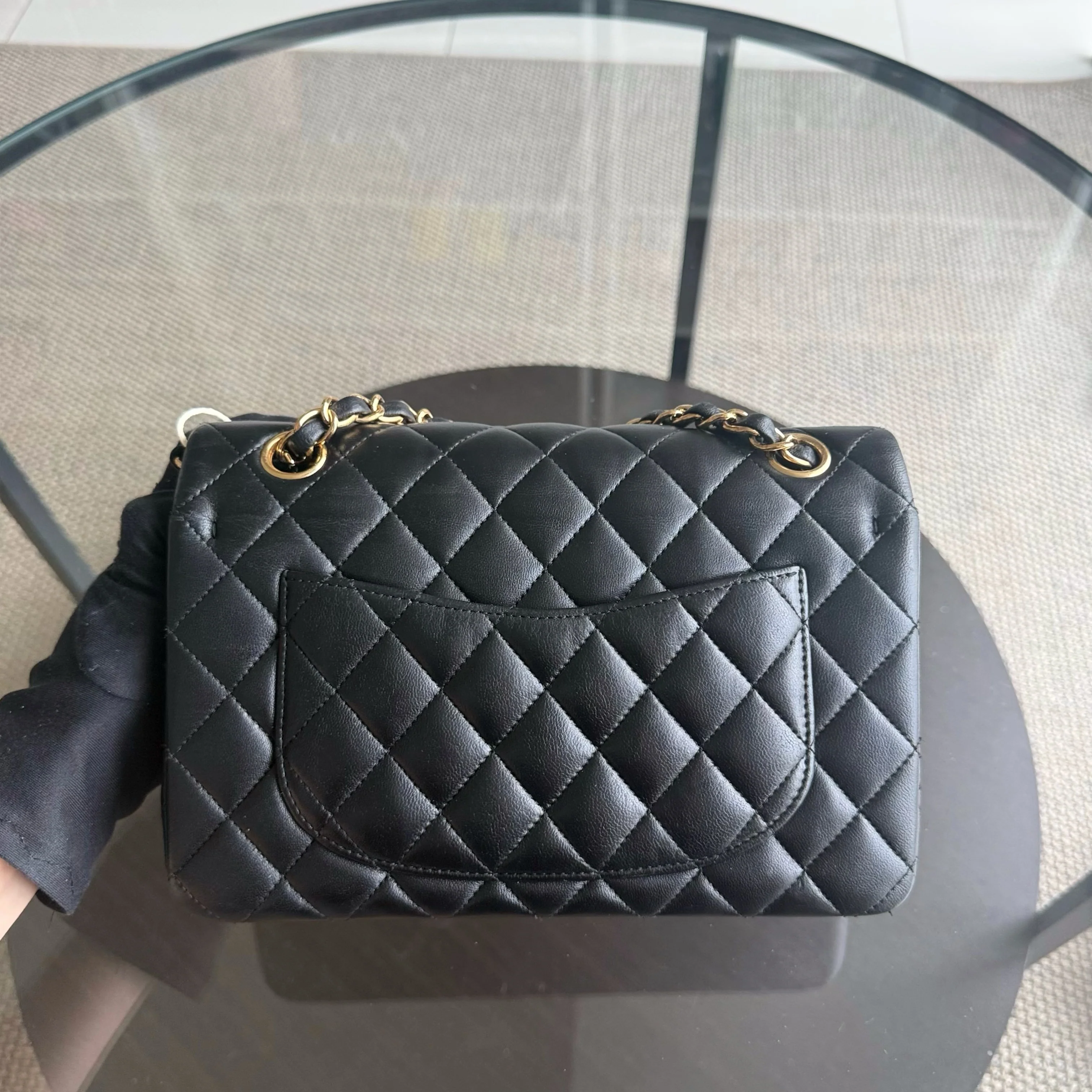 Chanel Classic Flap Small - Quilted Lambskin 23CM Black Gold Hardware Series 29