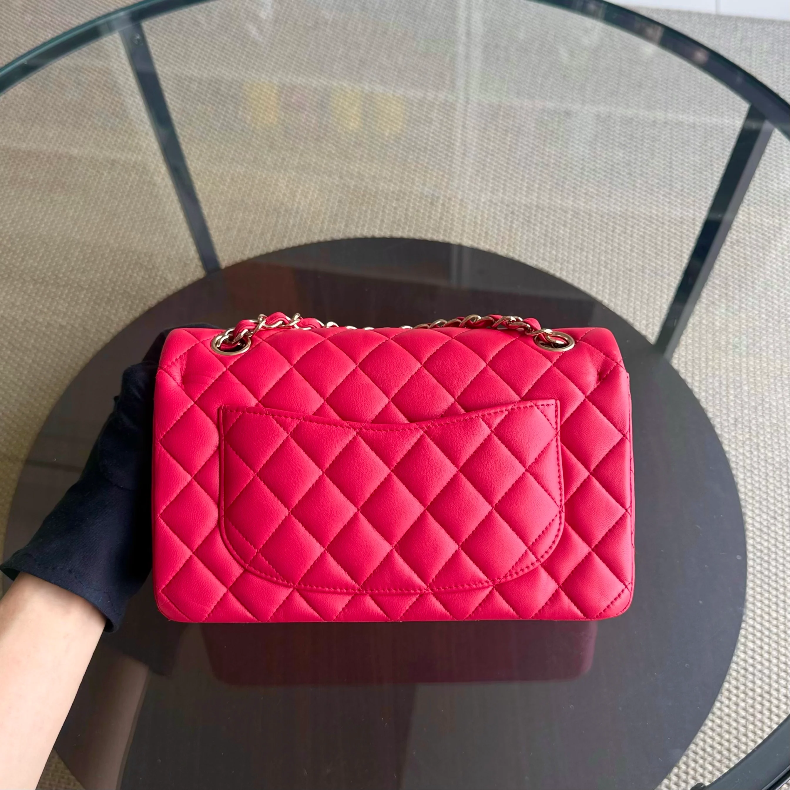 Chanel Classic Flap Small - 23CM Quilted Lambskin Red Gold Hardware Series 25