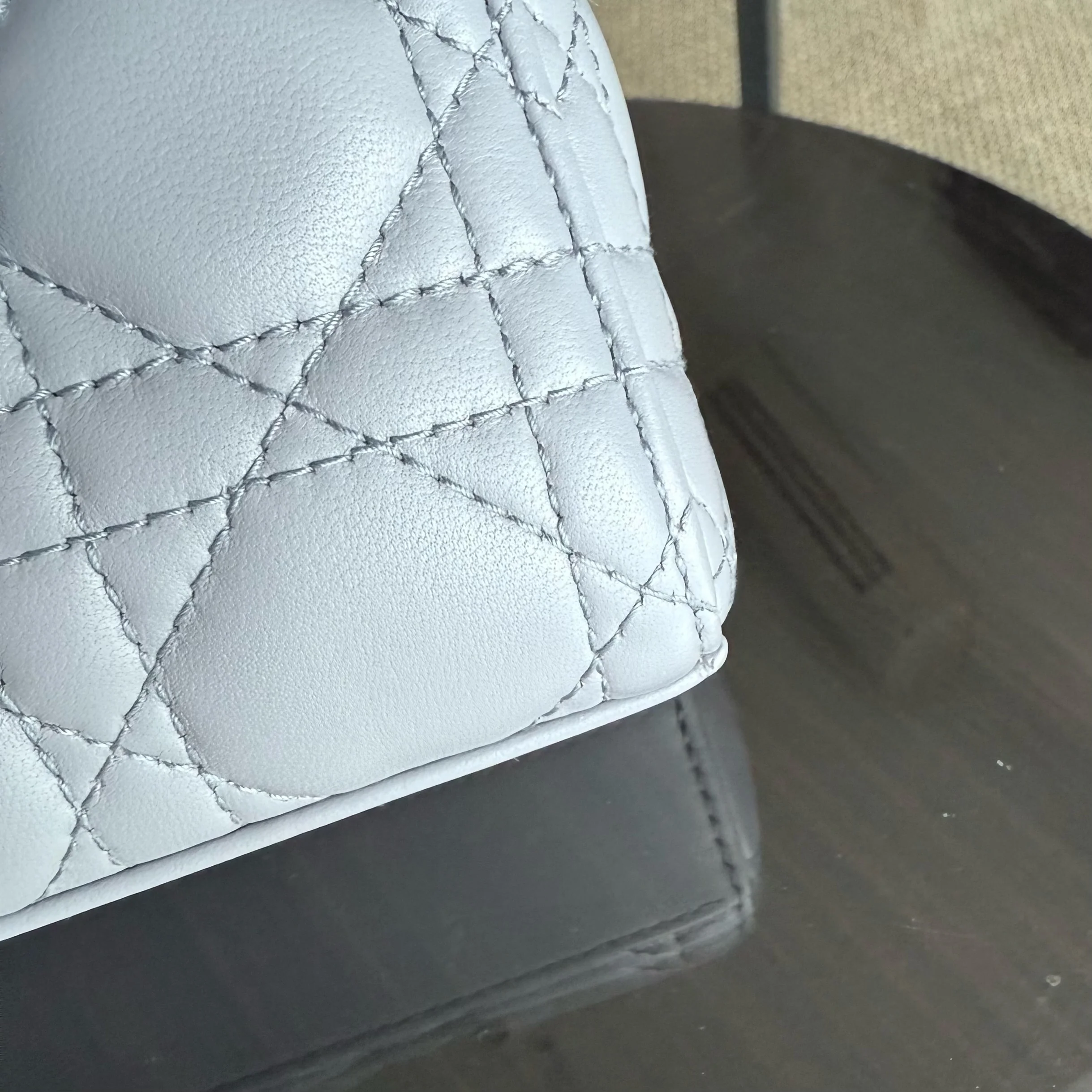 Dior Lady D-Joy Small - Cannage Lambskin Gray Gold Hardware