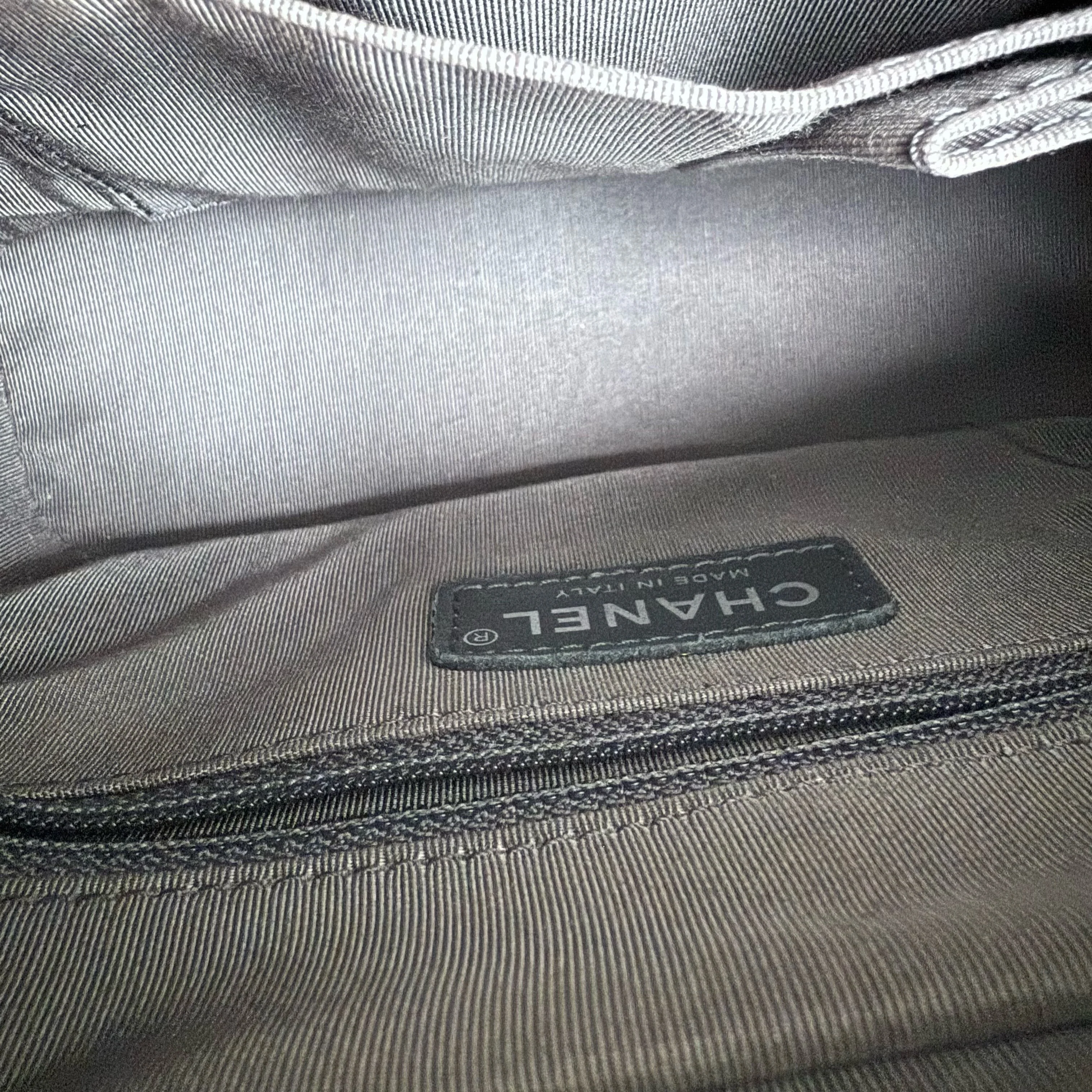 Chanel Gabrielle Small - Caviar Chevron Dark Brown Two-tone Gold Hardware Series 26