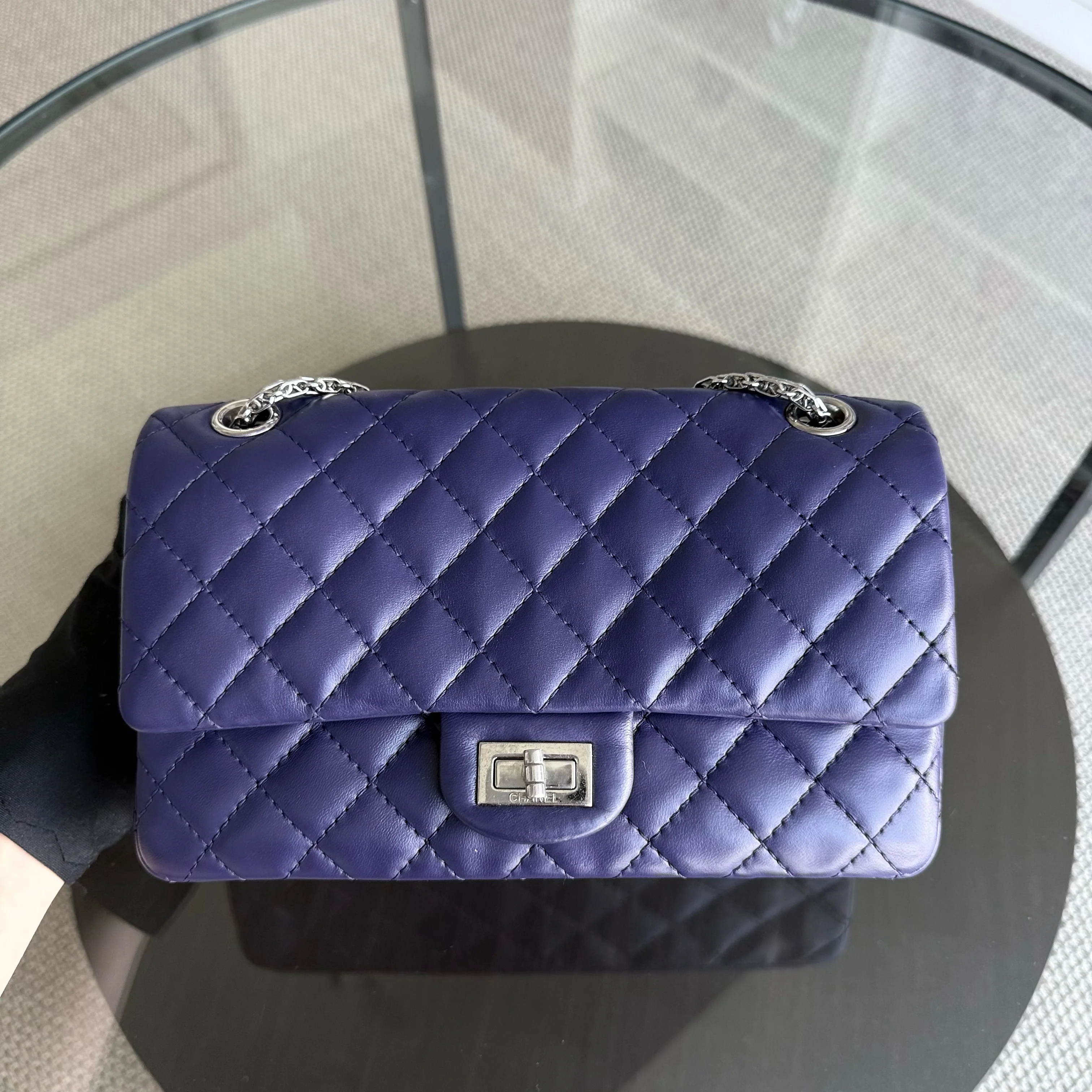 Chanel 2.55 Reissue 225 Small - 24CM Quilted Lambskin Dark Purple Series 14