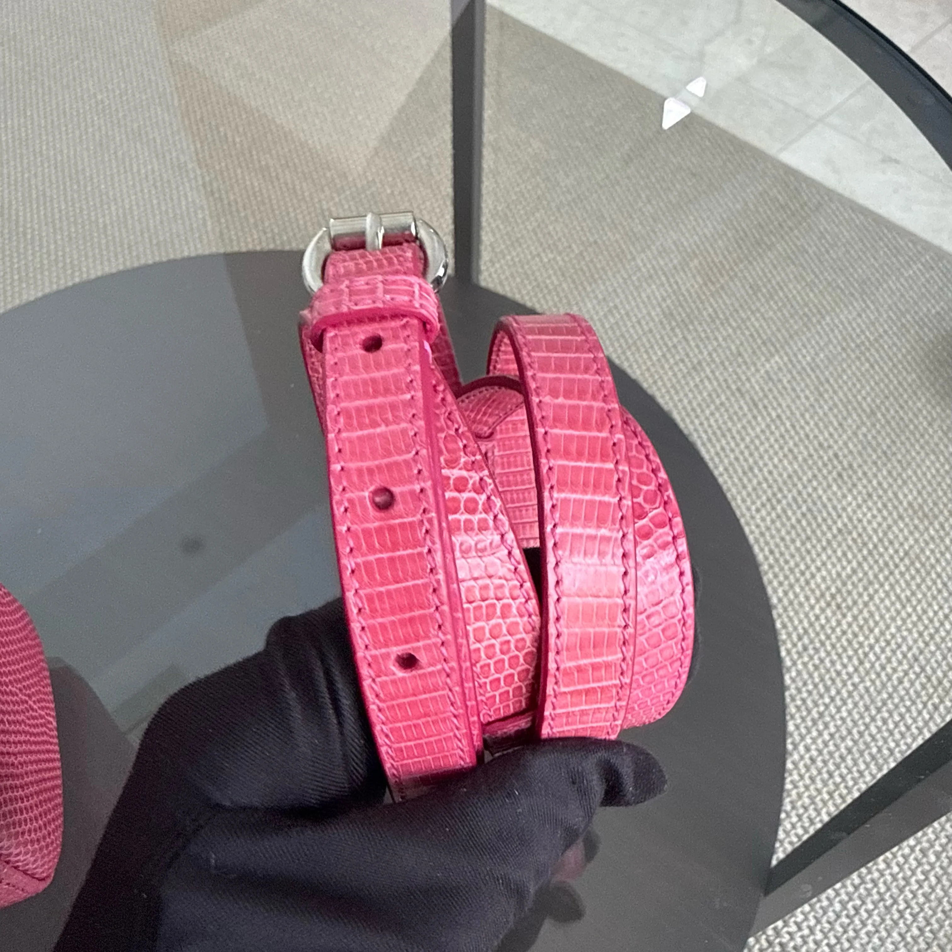 Dior Lady Mini - Exotic Lizard Limited Edition Swarovski Crystal Silver Hardware