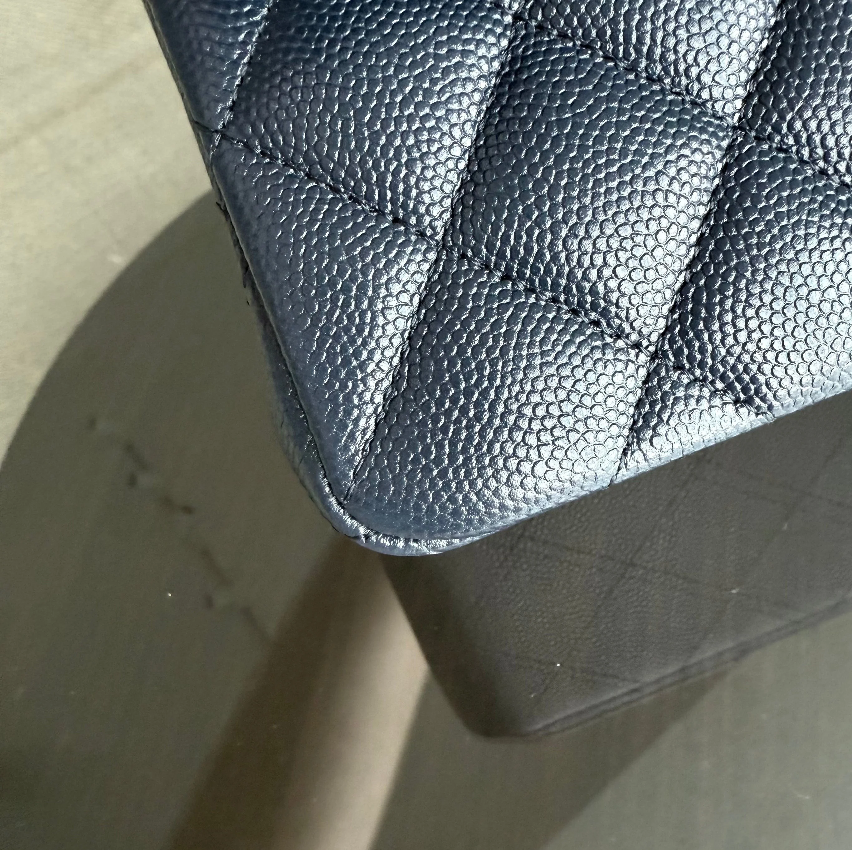 Chanel Classic Flap Small - Caviar 23CM Quilted Dark Midnight Blue Gold Hardware Series 27