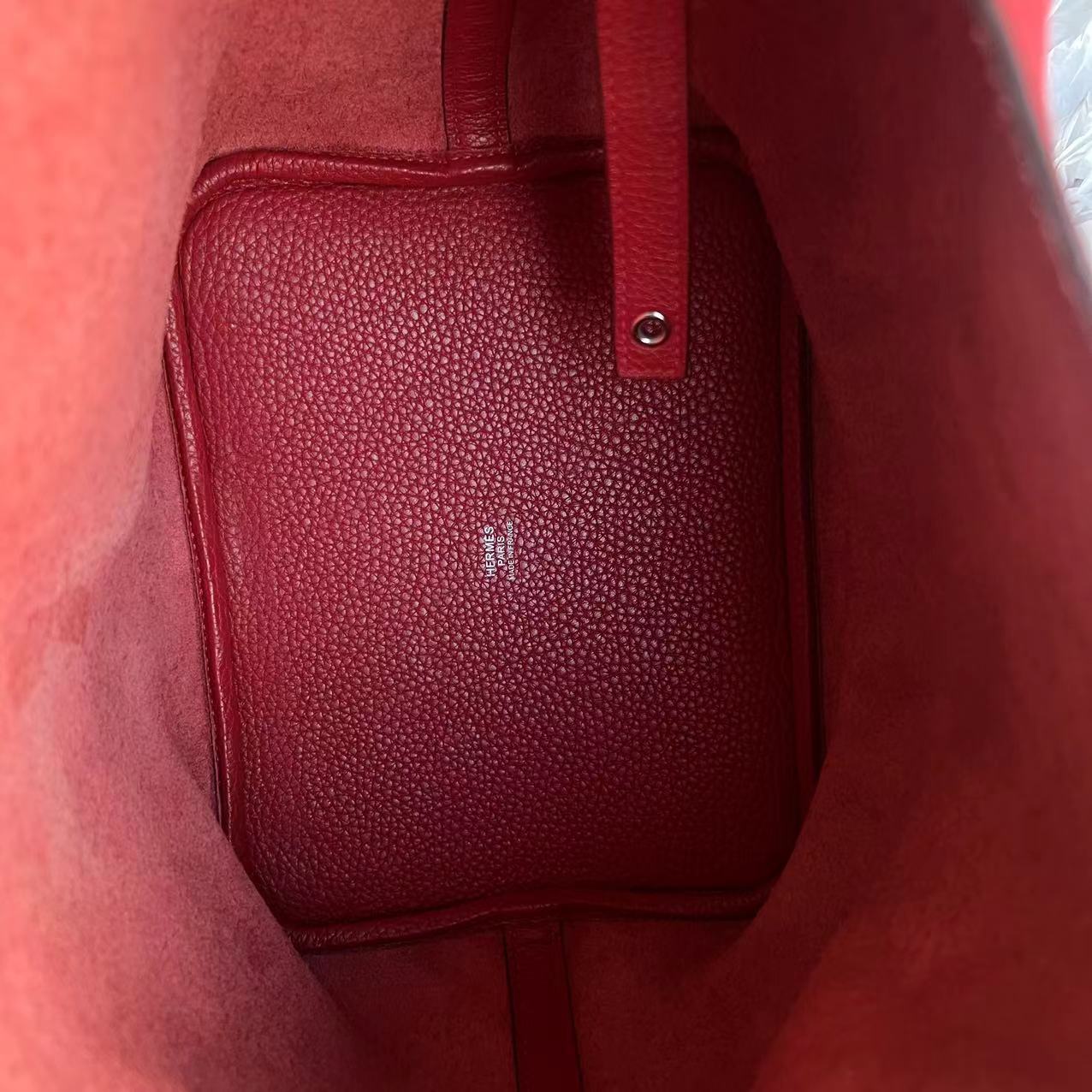 Hermes Picotin 22 - Clemence Red Silver Hardware