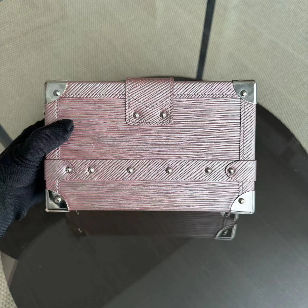 Louis Vuitton Petite Malle Metallic Rose Gold Epi Silver Hardware