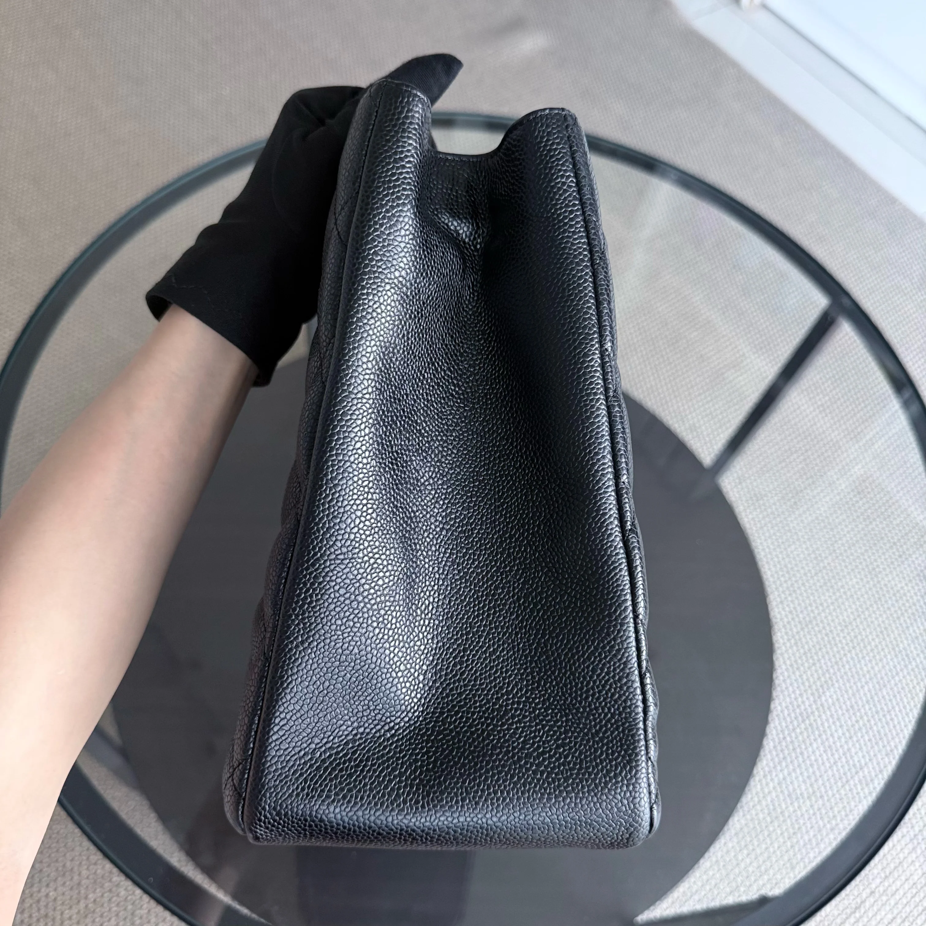 Chanel GST Grand Shopping Tote - Caviar Quilted Black Gold Hardware Series 11