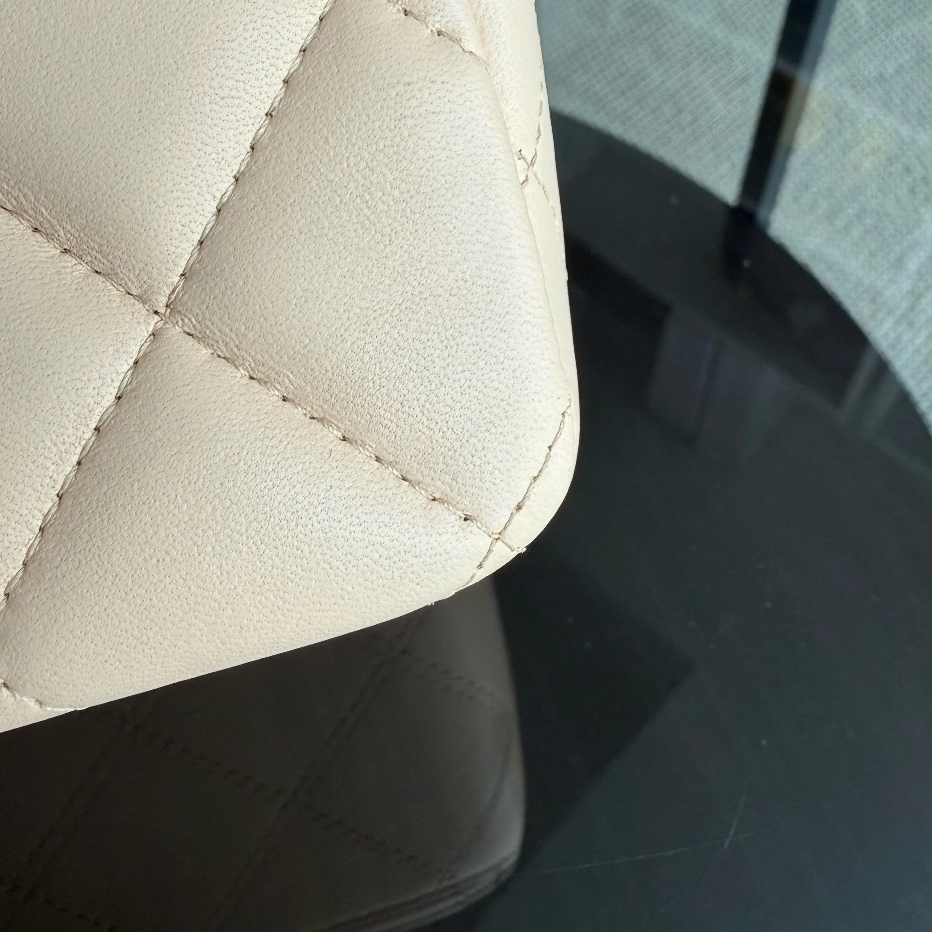 Chanel Classic Flap Jumbo - 30CM Single Flap Quilted Lambskin Beige Silver Hardware Series 14