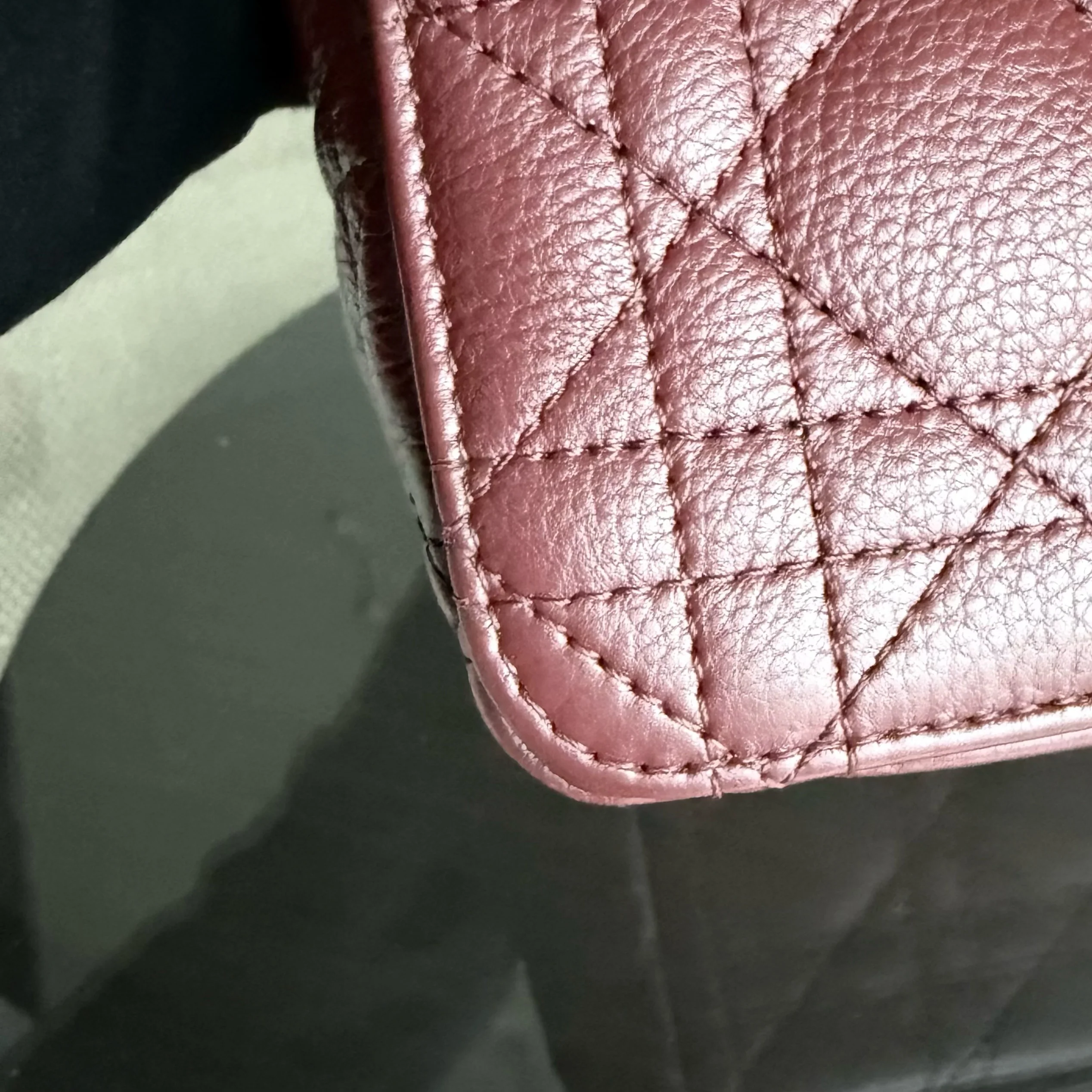 Dior Caro Medium - Cannage Calfskin Burgundy Red Gold Hardware