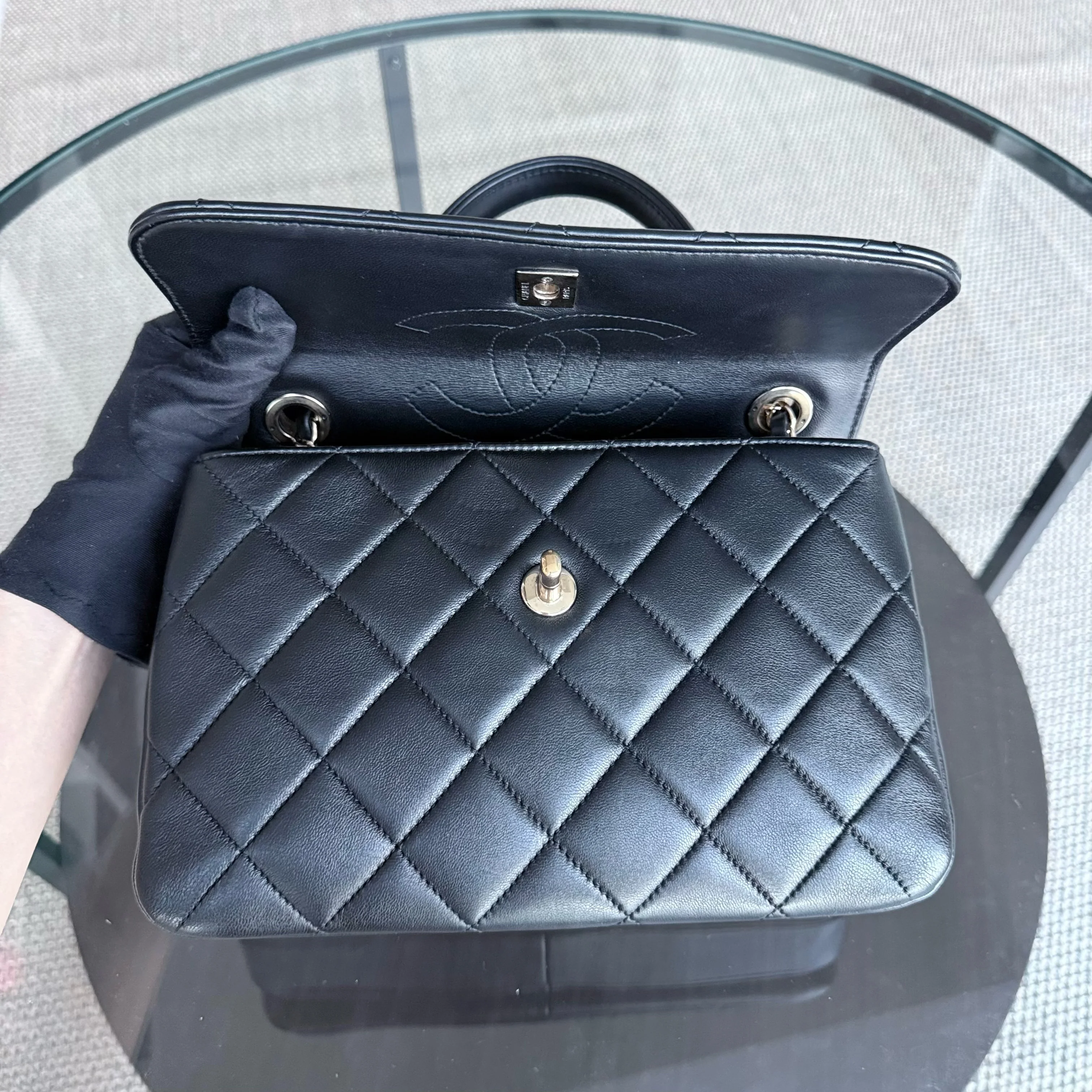 Chanel Trendy CC Small - Quilted Lambskin Black Gold Hardware