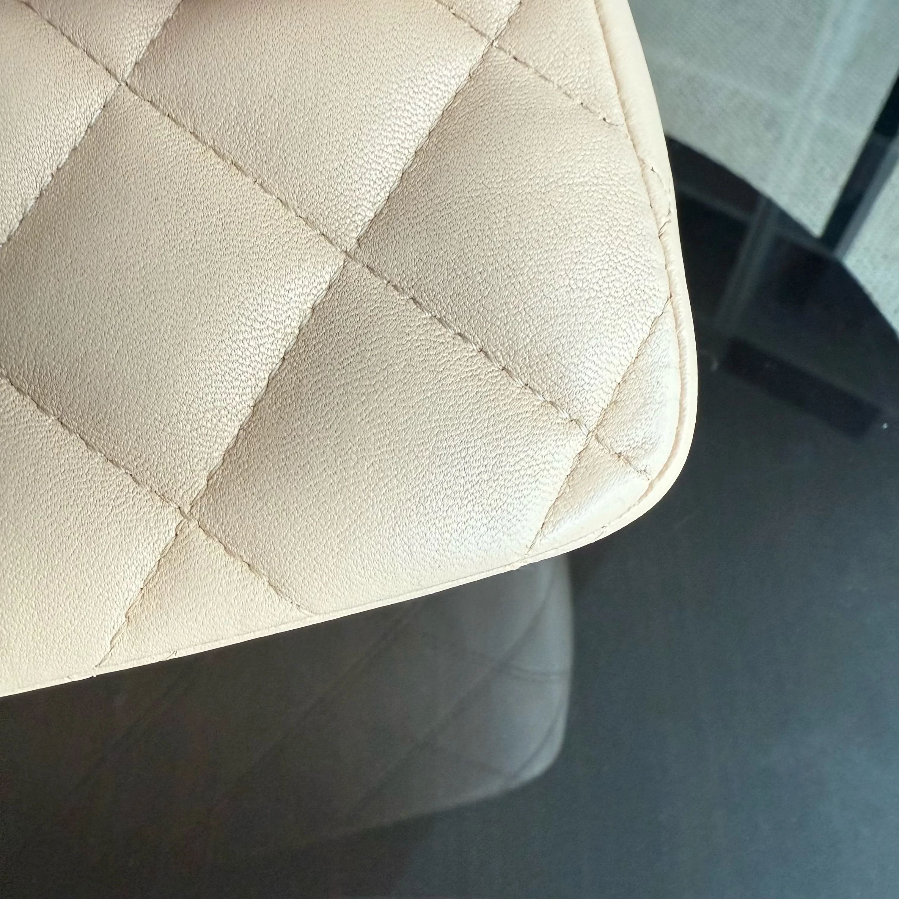 Chanel Classic Flap Jumbo - Double Flap 30CM Quilted Lambskin Beige Gold Hardware