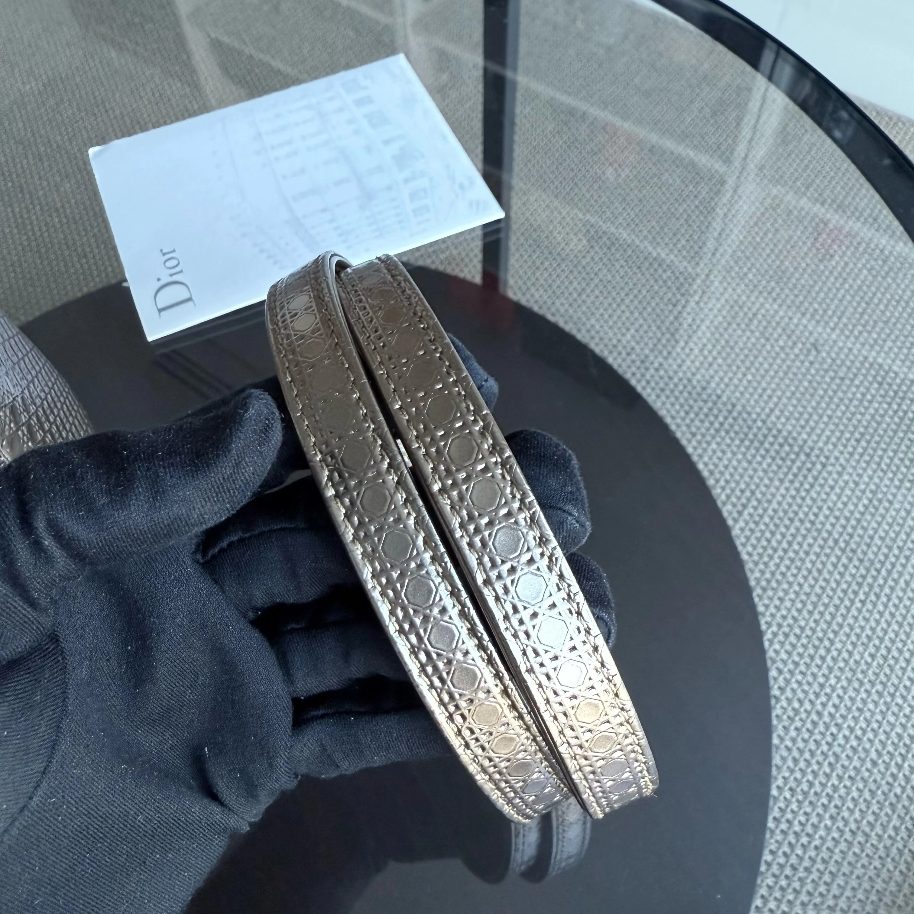 Dior Lady Medium - Micro-Cannage Metalllic Gold Hardware