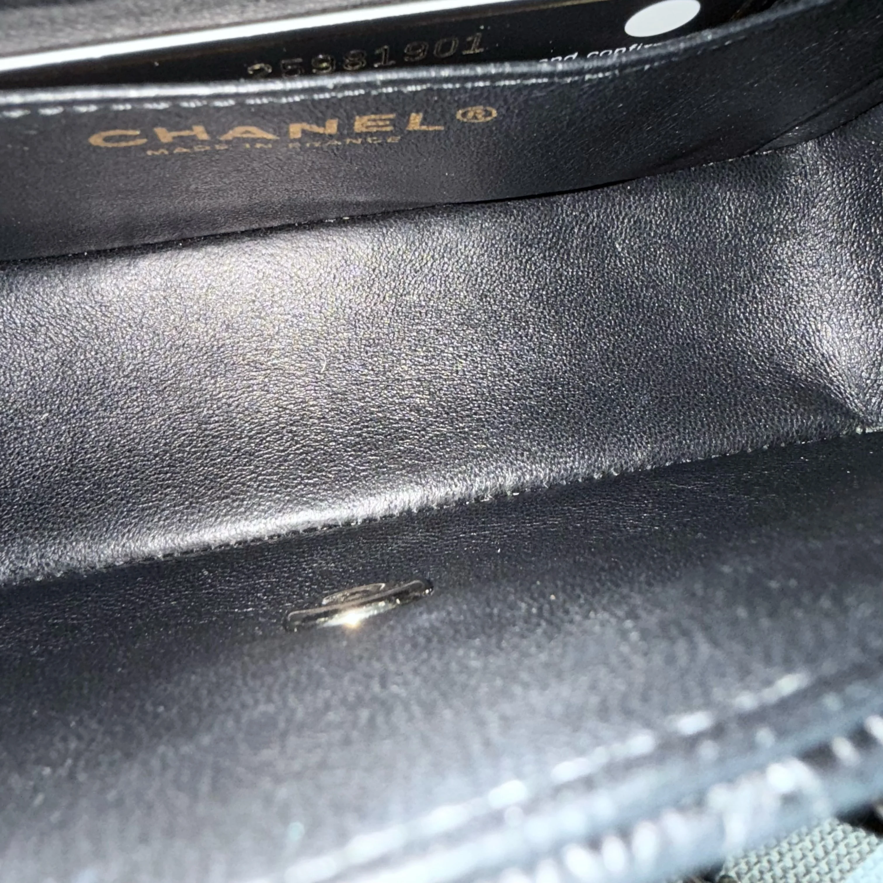 Chanel Caviar Mini Rectangle Classic Flap - 20CM Quilted Black Golden Hardware Series 25