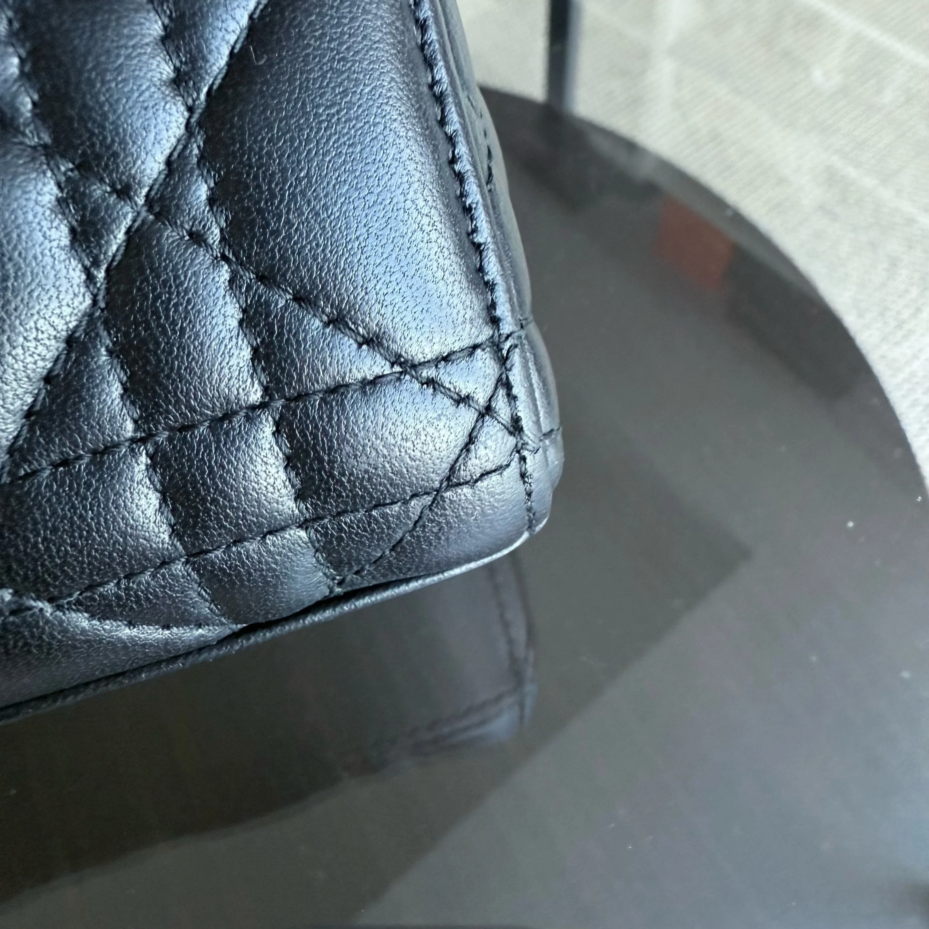 Dior D-Joy Medium - Cannage Lambskin Black Gold Hardware