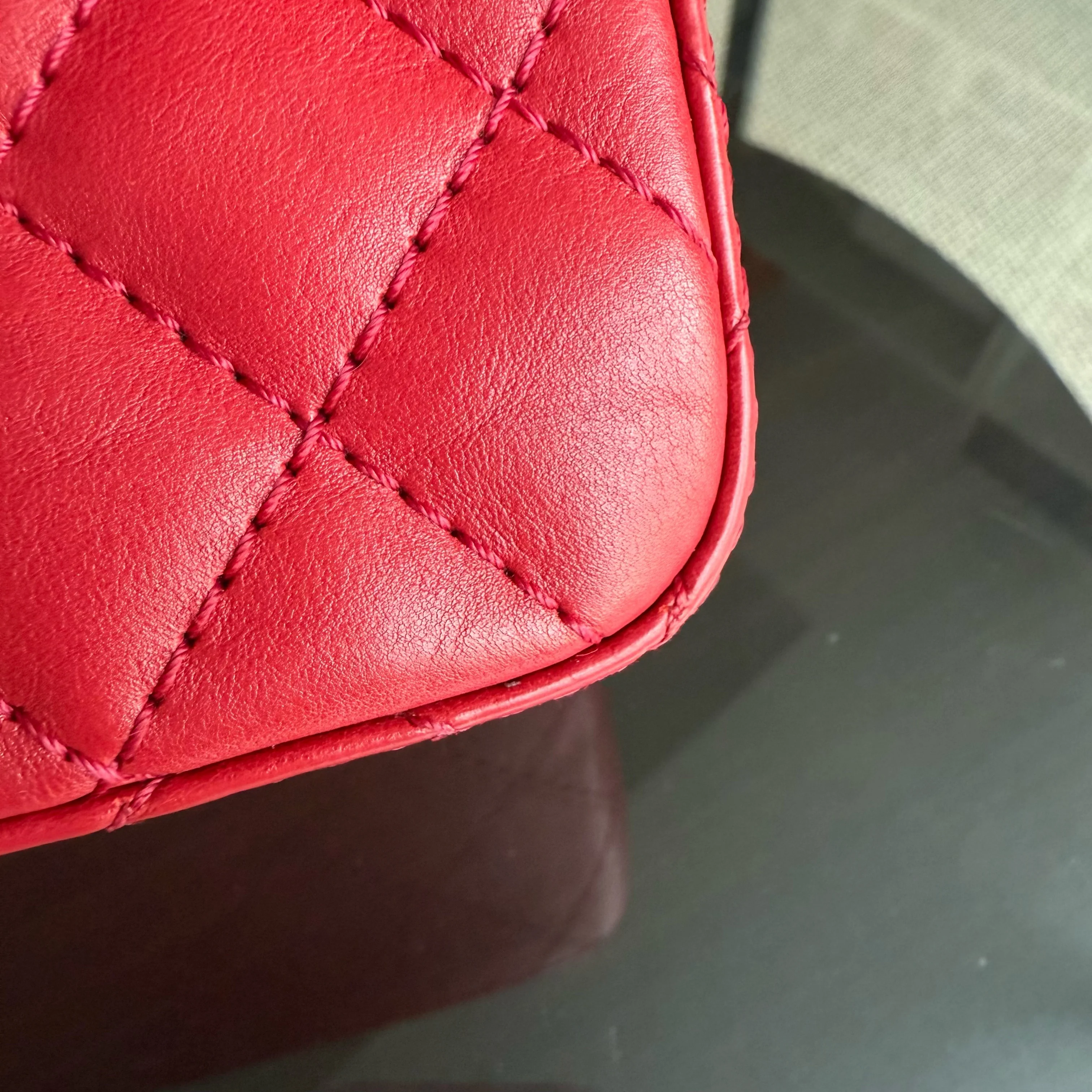 Chanel 2.55 Reissue 225 - Calfskin 24CM Quilted Red Ruthenium Gold Hardware Series 23