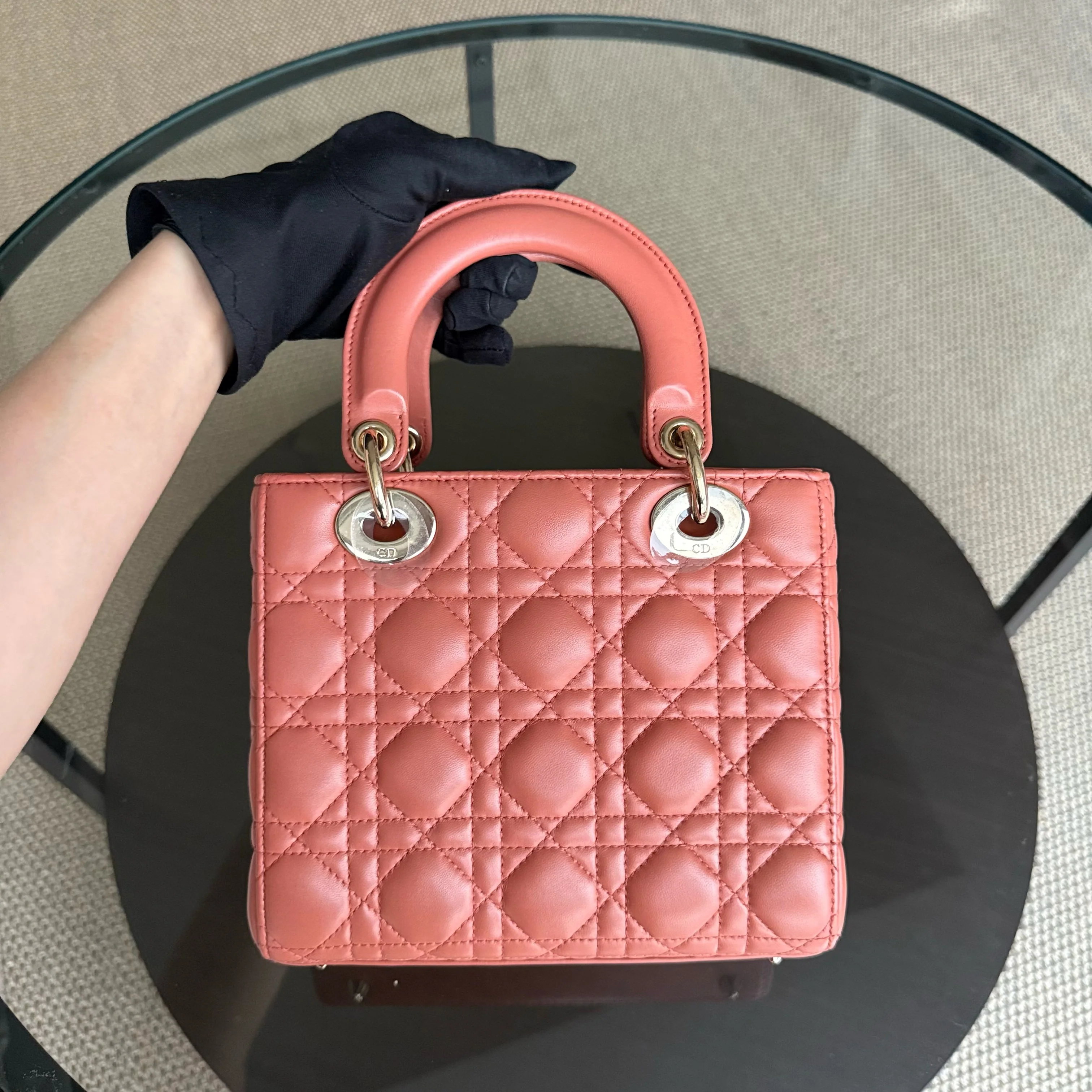 Dior Lady Small ABC Flap - Cannage Lambskin Caramel Gold Hardware MyABC