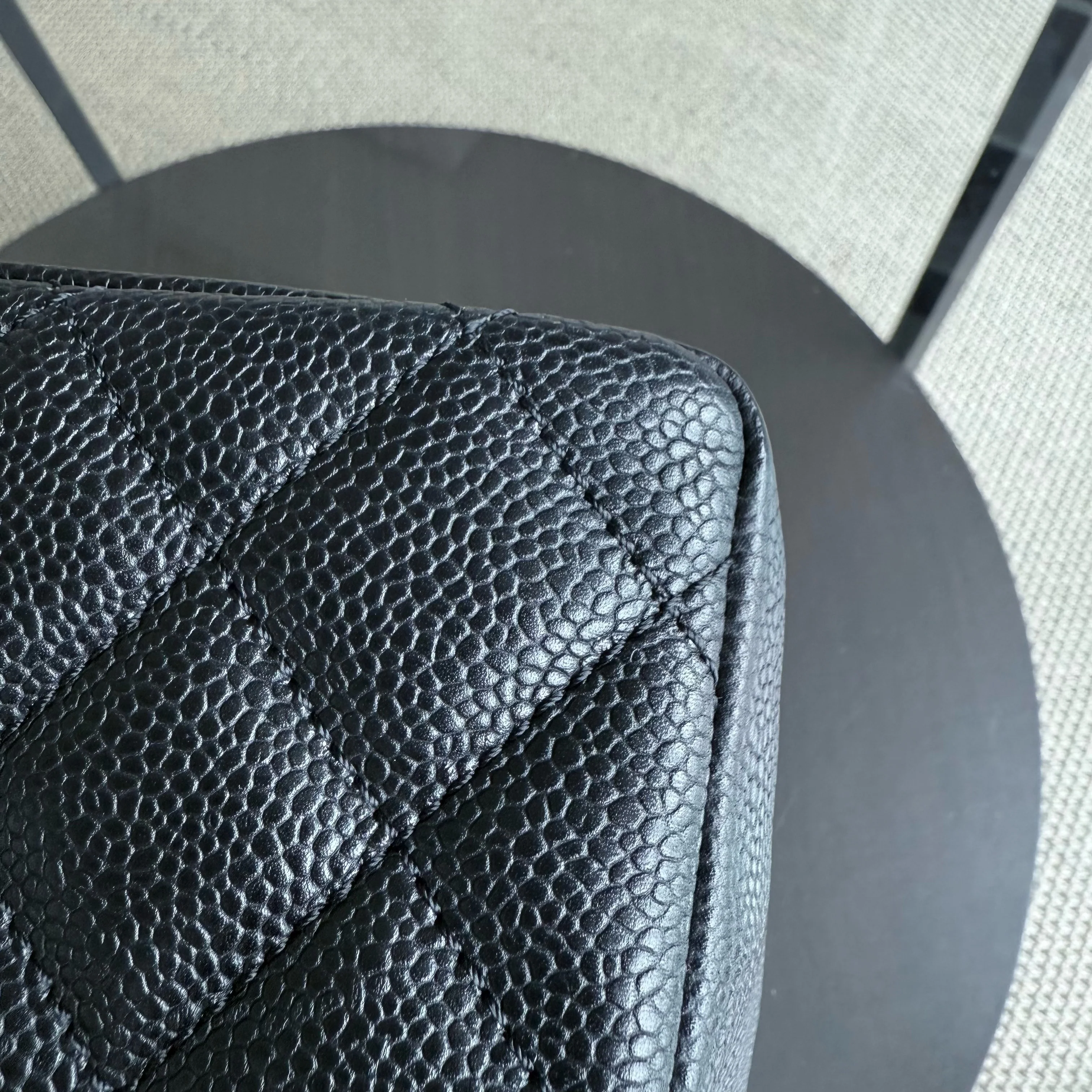 Chanel GST Grand Shopping Tote - Caviar Quilted Black Silver Hardware Series 12